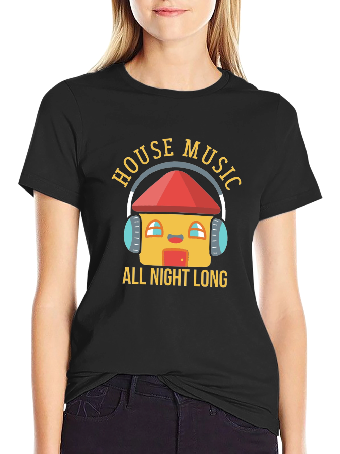 House Music All Night Long Graphic T-Shirt