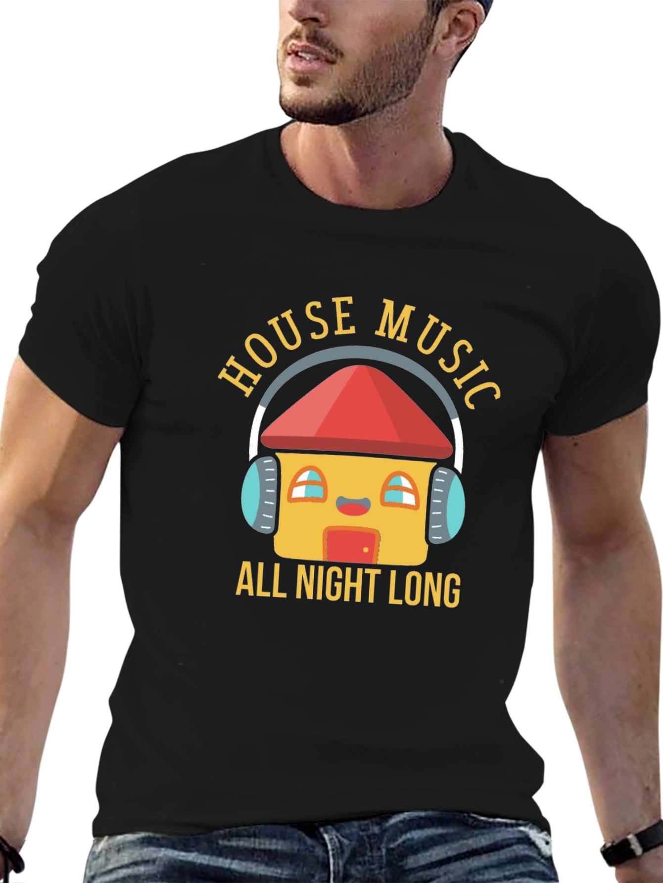 House Music All Night Long Graphic T-Shirt