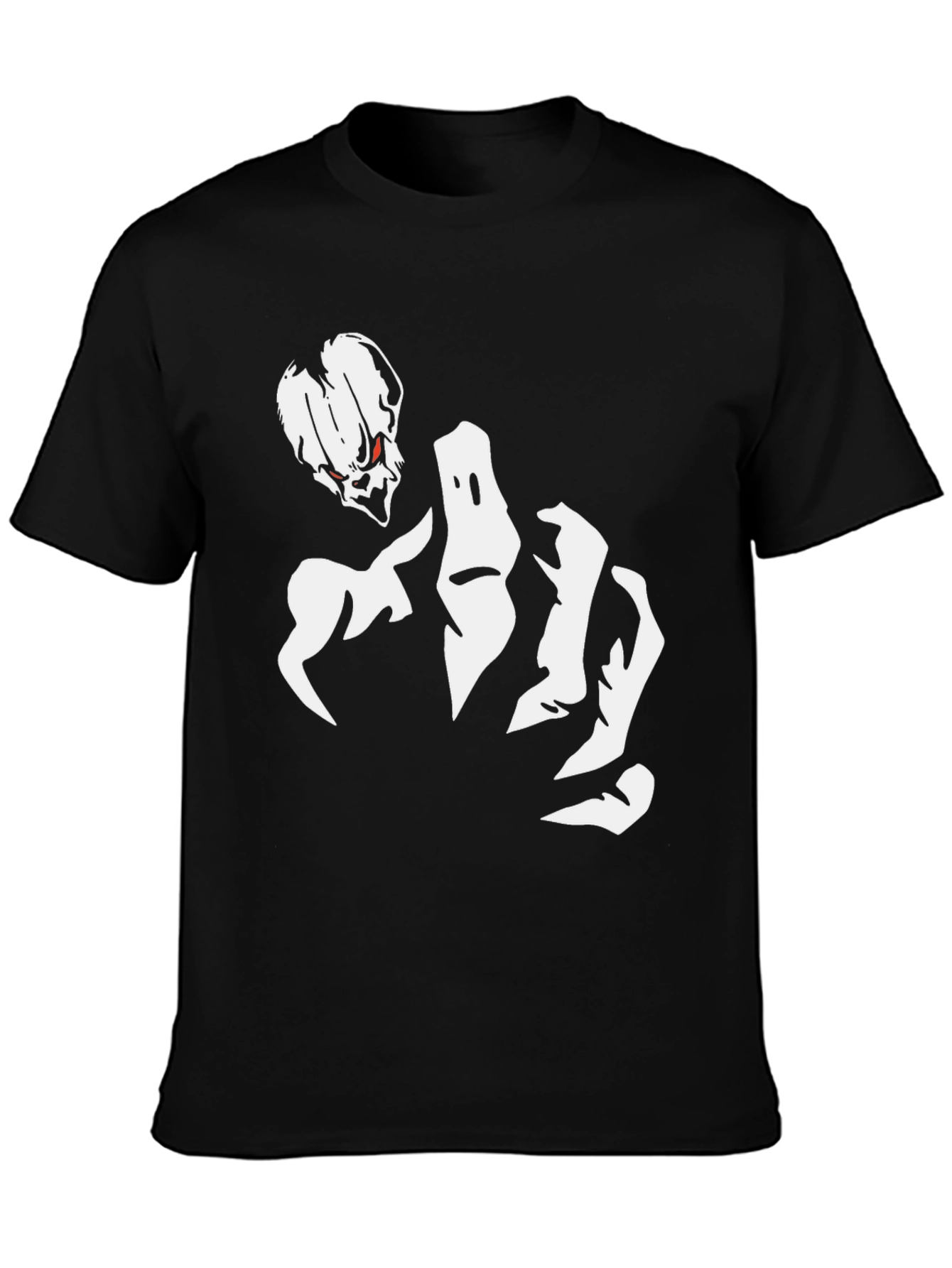 Skull & Hand Graphic Tee - Black Cotton Blend