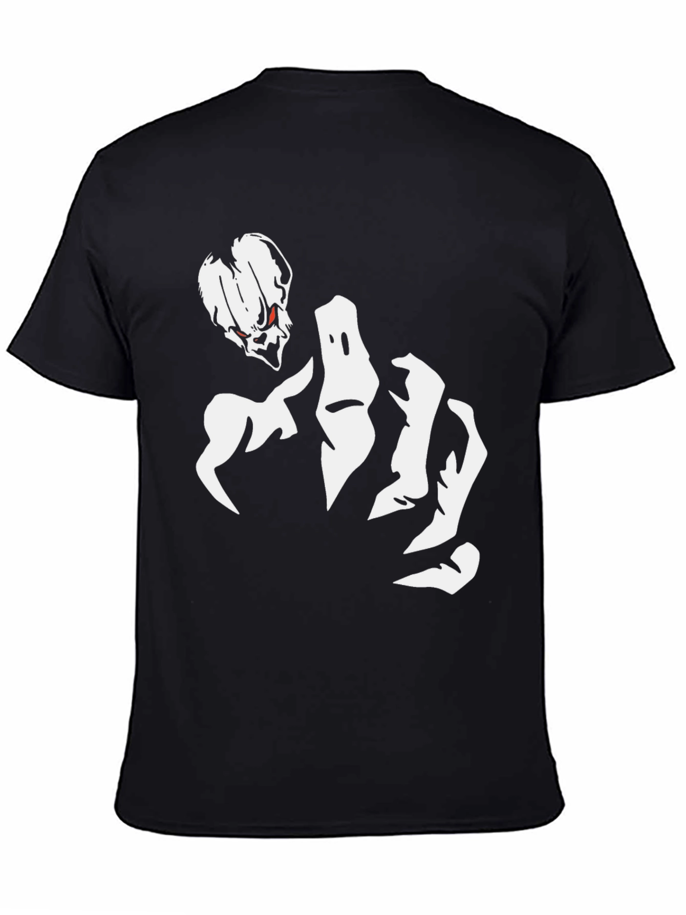 Skull & Hand Graphic Tee - Black Cotton Blend
