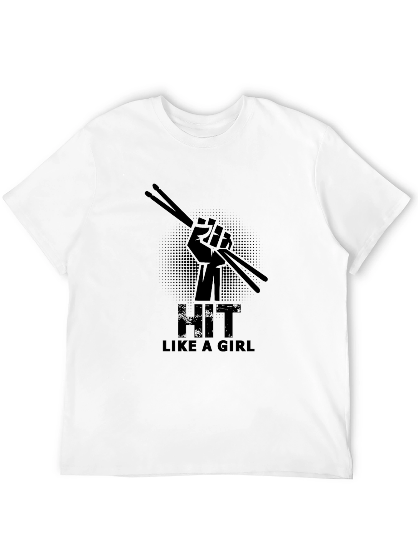 Hit Like a Girl Graphic T-Shirt - Black