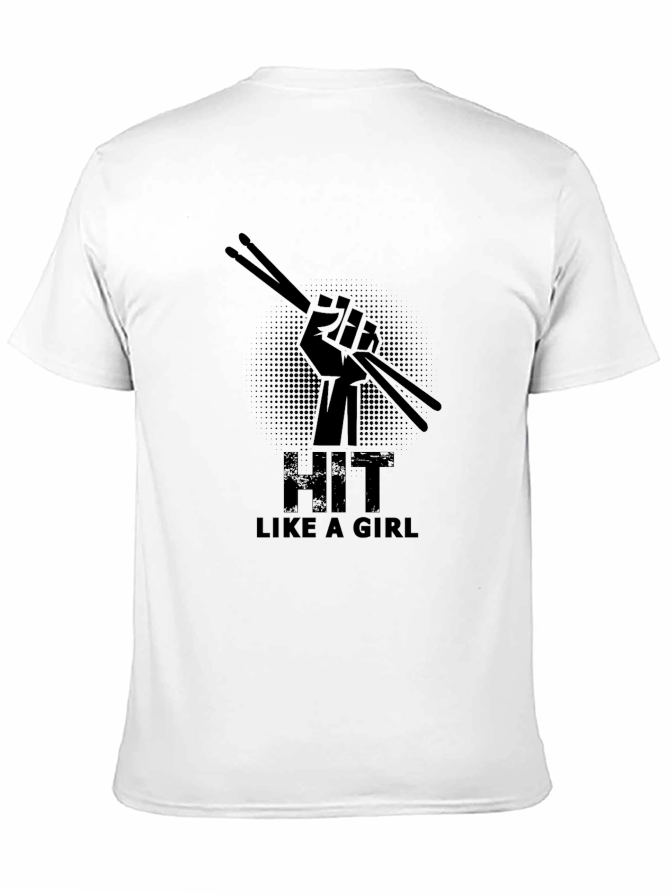 Hit Like a Girl Graphic T-Shirt - Black