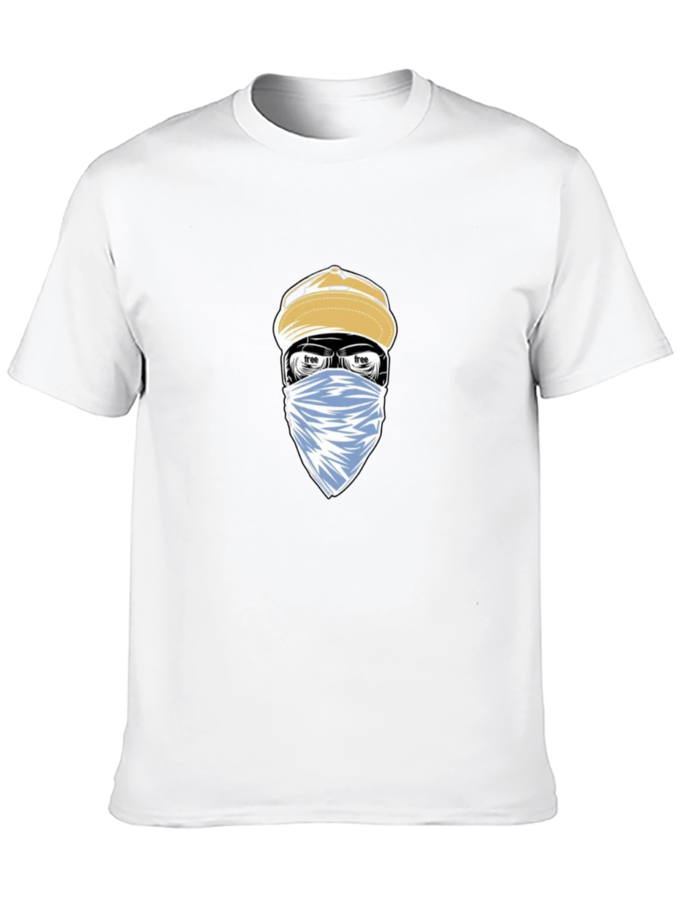 Urban Style Graphic Tee - Masked Character Design