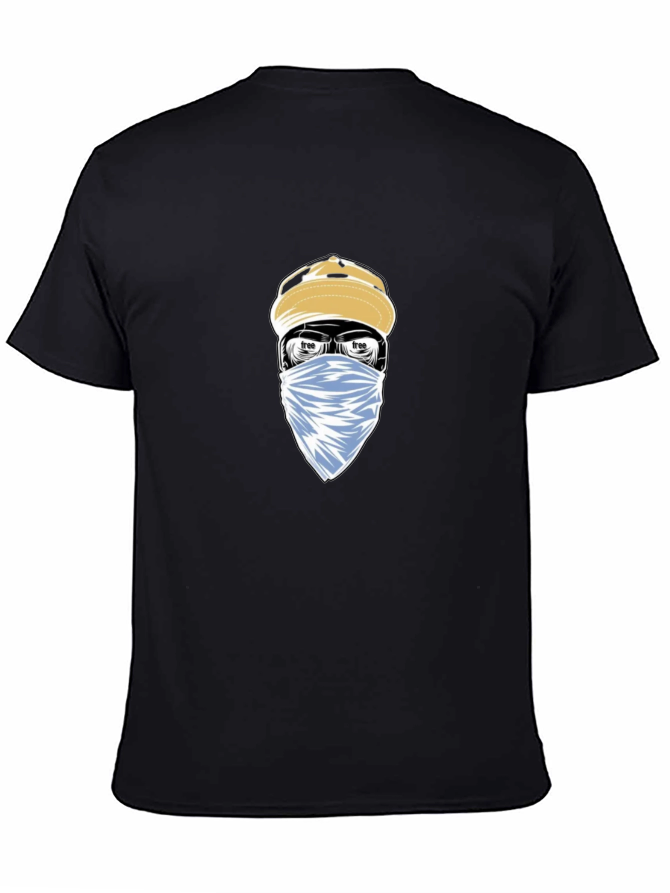 Urban Style Graphic Tee - Masked Character Design
