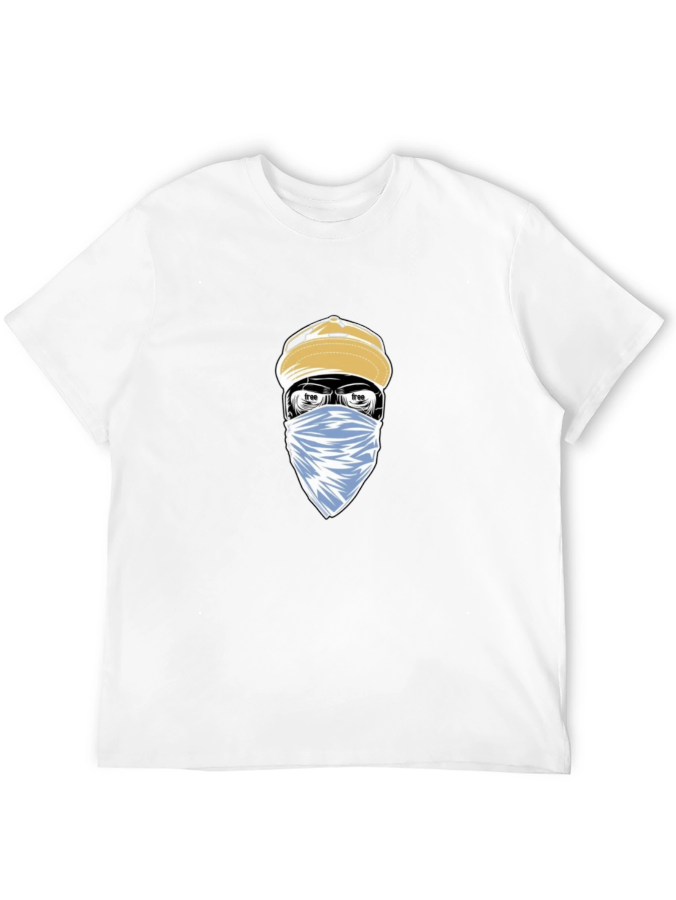 Urban Style Graphic Tee - Masked Character Design