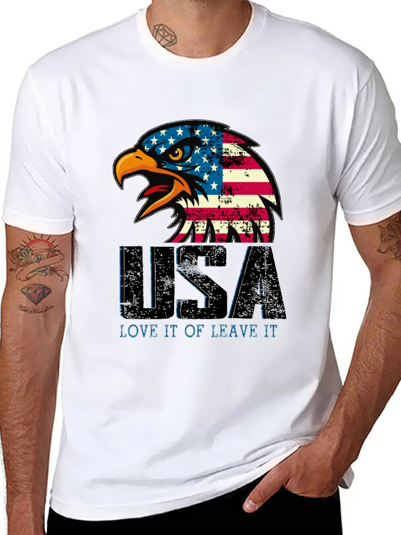 USA Eagle Patriotic Graphic Tee