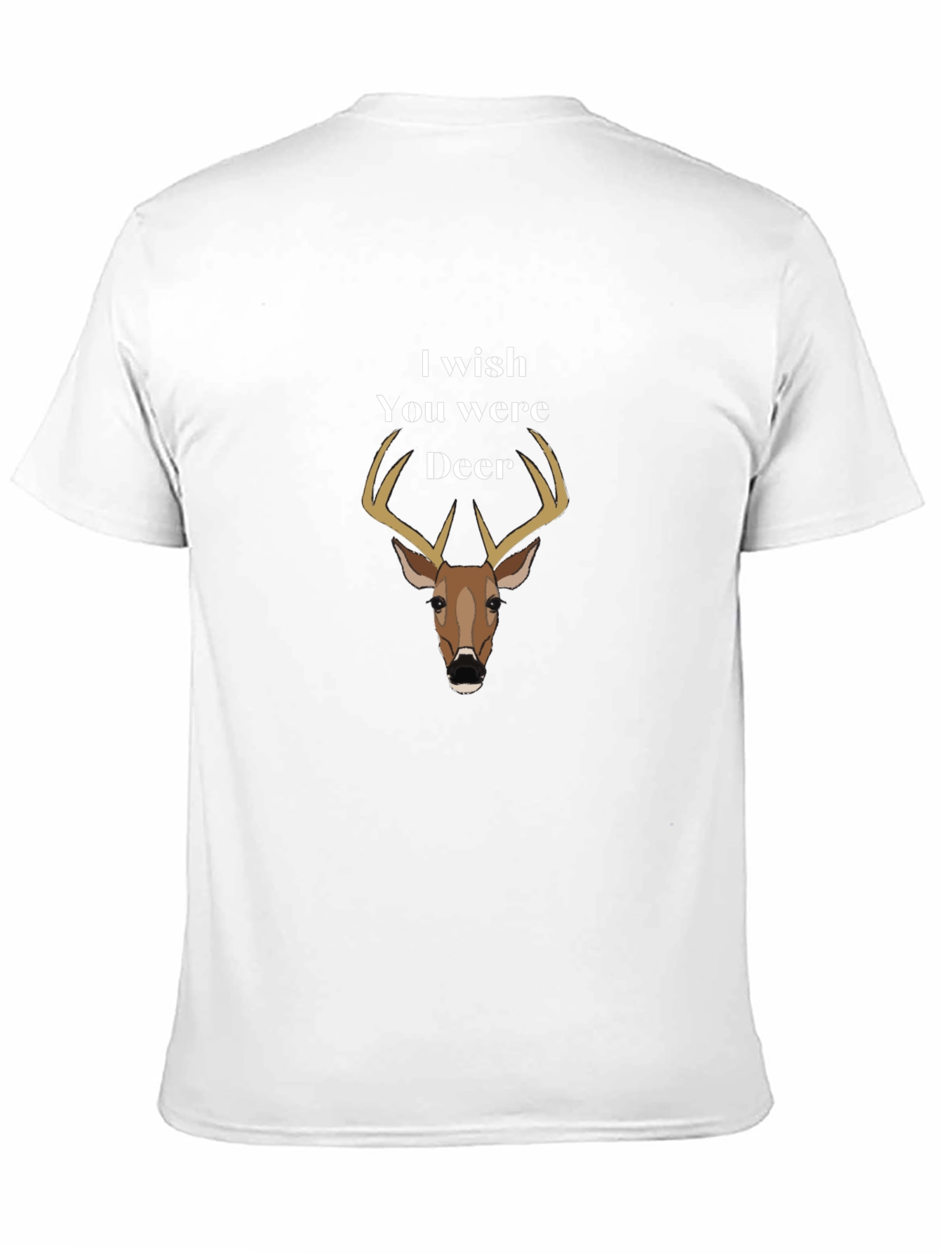 I Wish You Were Deer Black T-Shirt