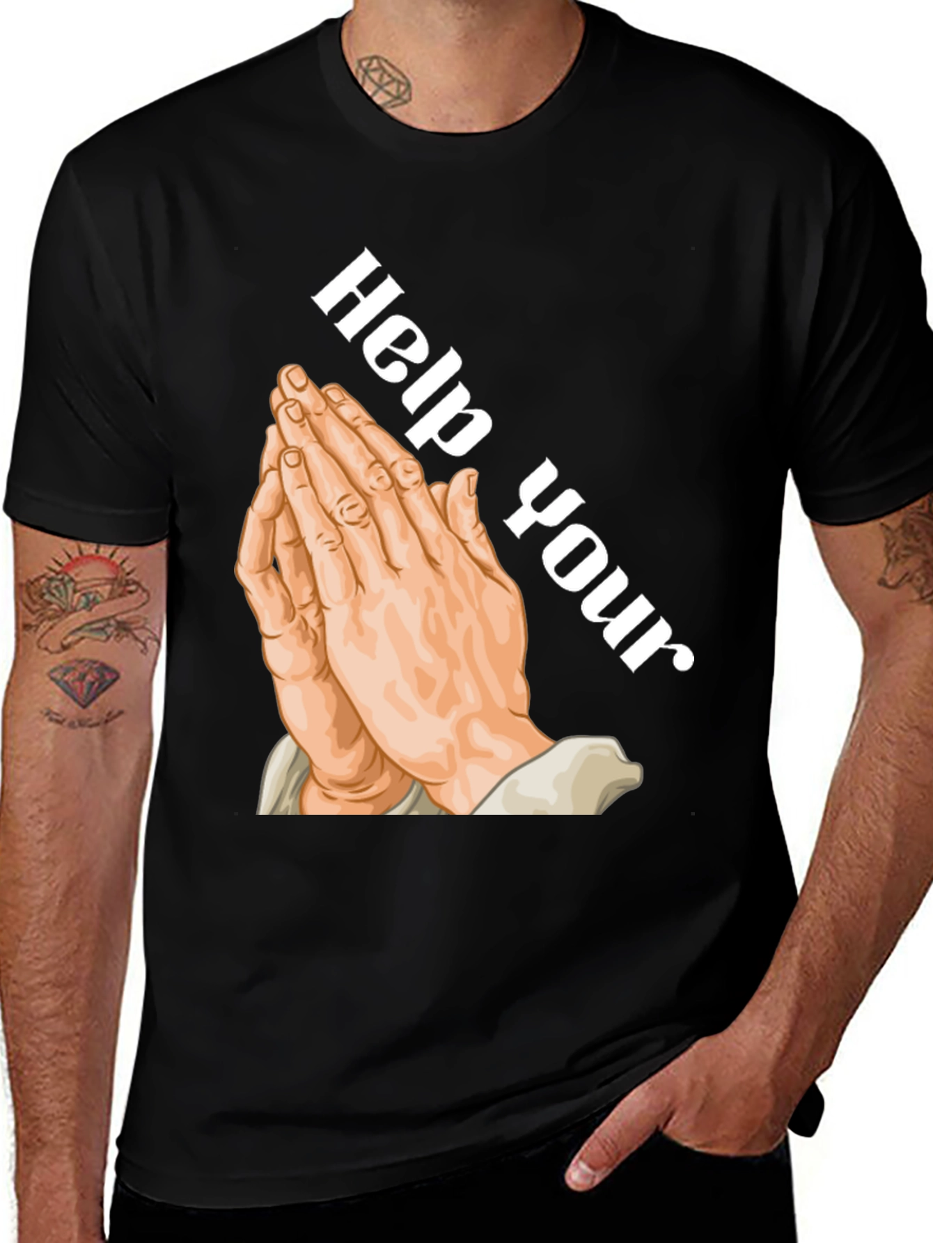 Help Your Self T-Shirt - Black
