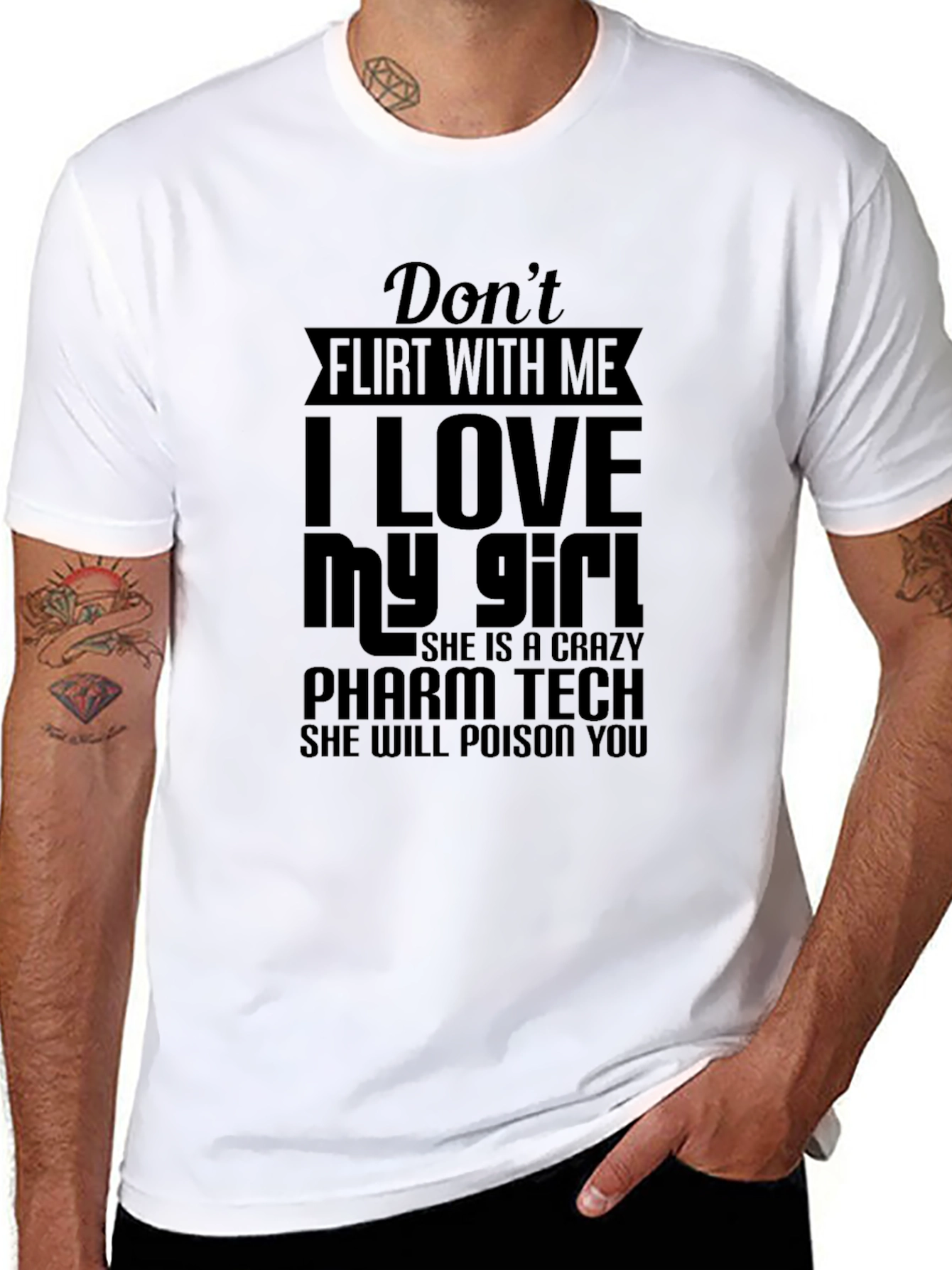 Dont Flirt With Me T-Shirt - Pharm Tech Edition