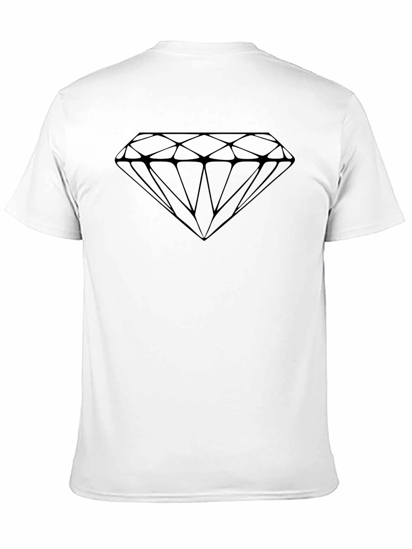 Diamond Graphic Print Black T-Shirt