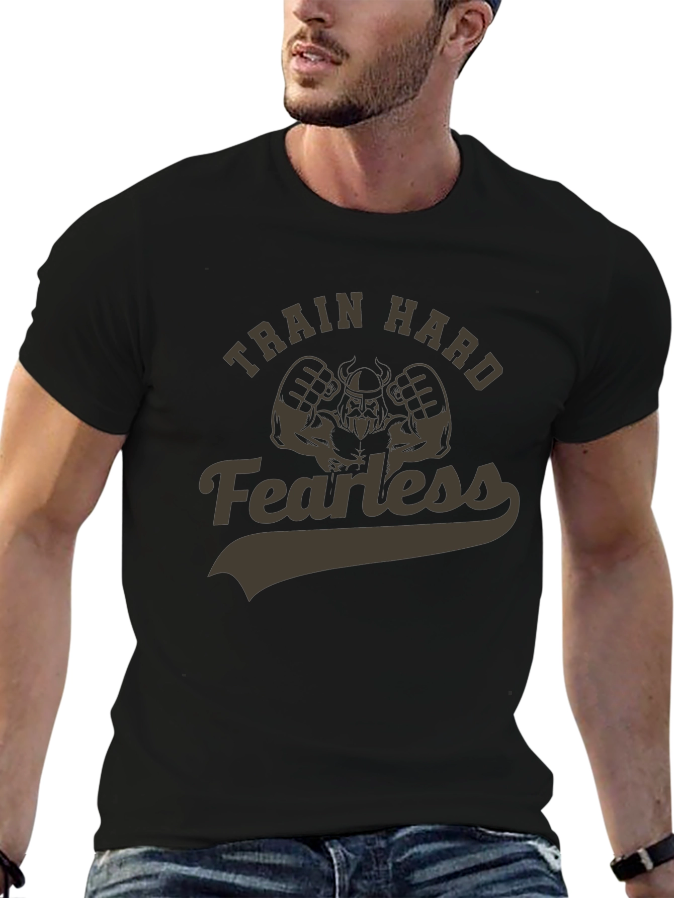 Train Hard Fearless Viking Graphic Tee