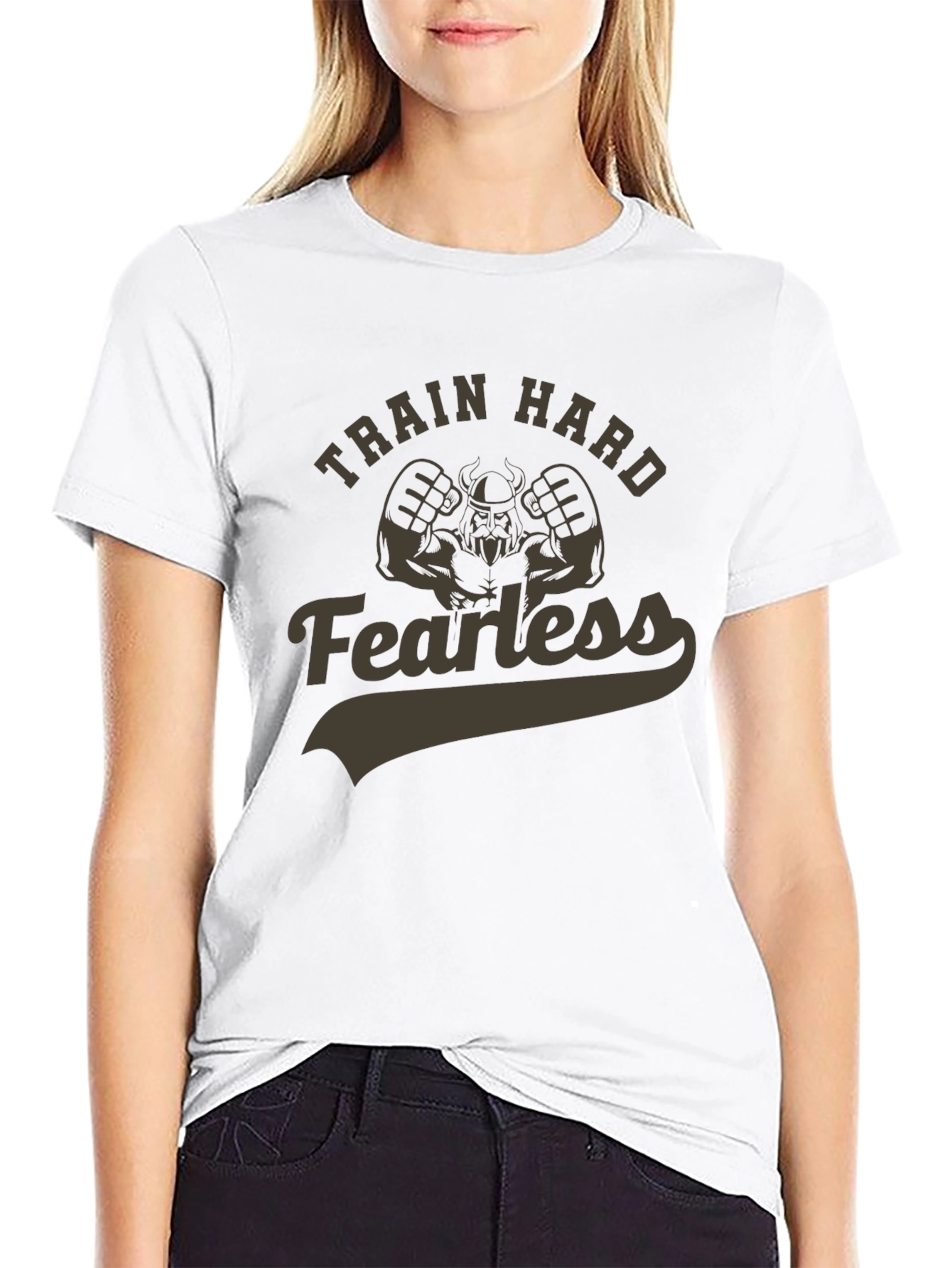 Train Hard Fearless Viking Graphic Tee