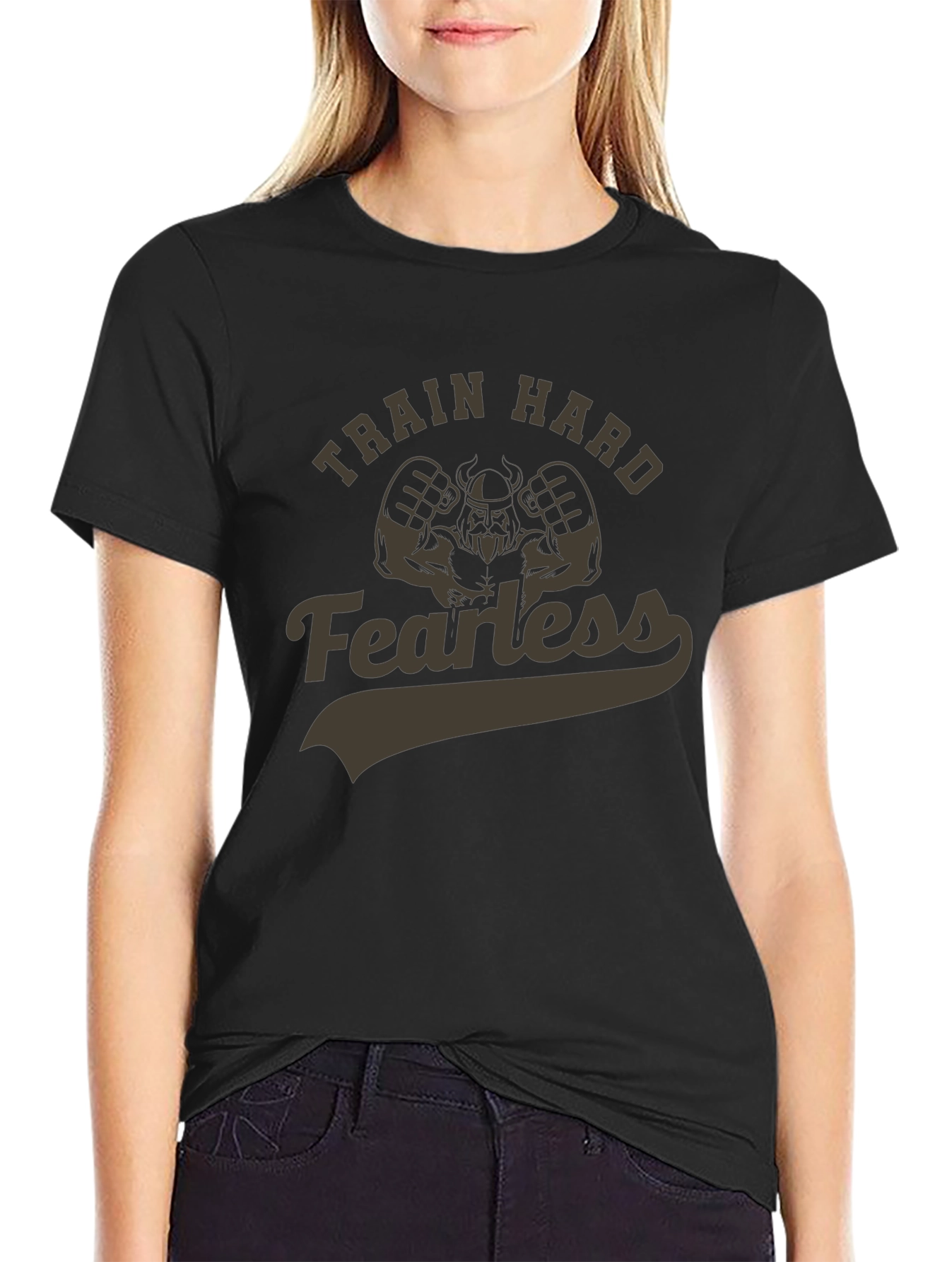 Train Hard Fearless Viking Graphic Tee