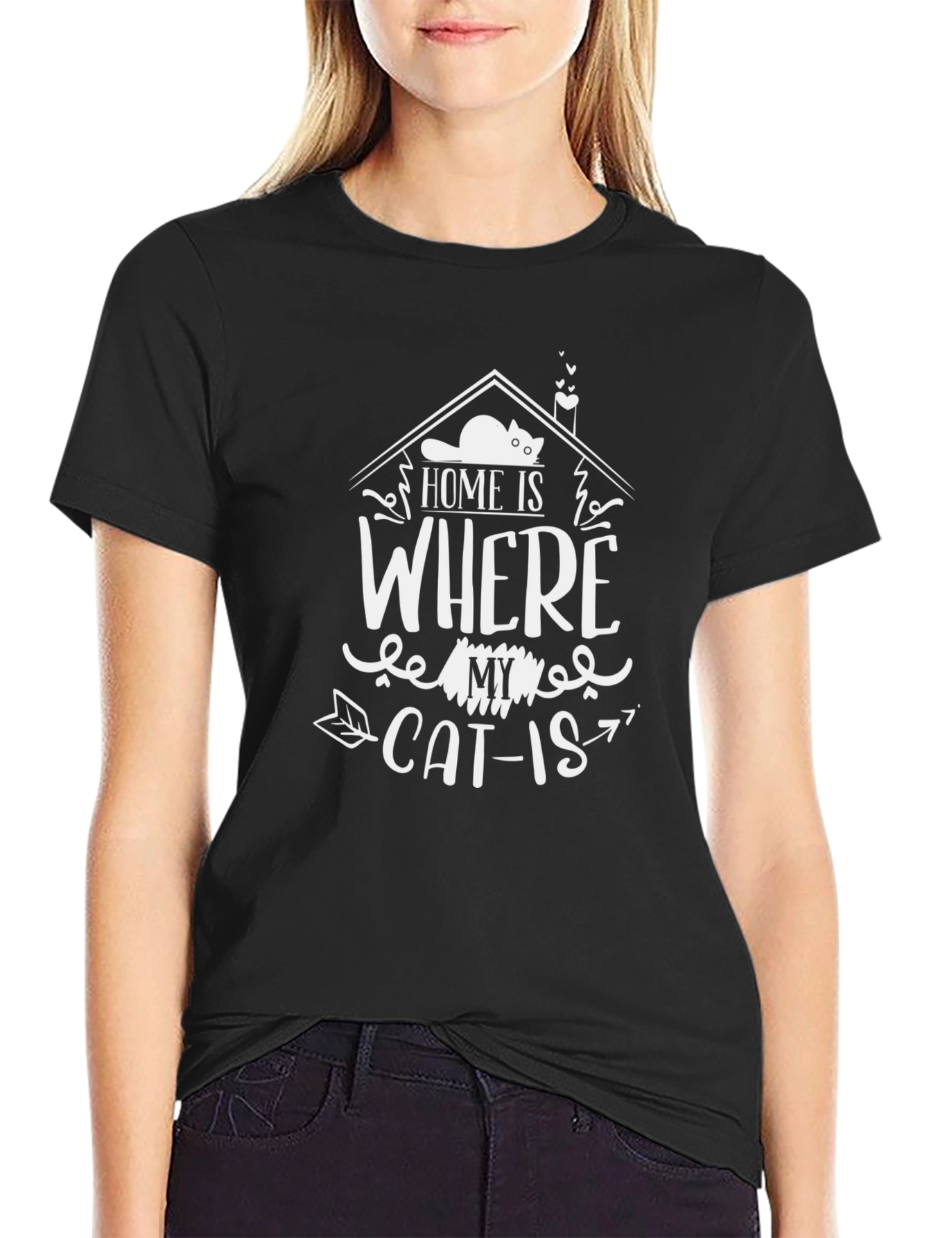 Home Is Where My Cat Is Graphic Tee