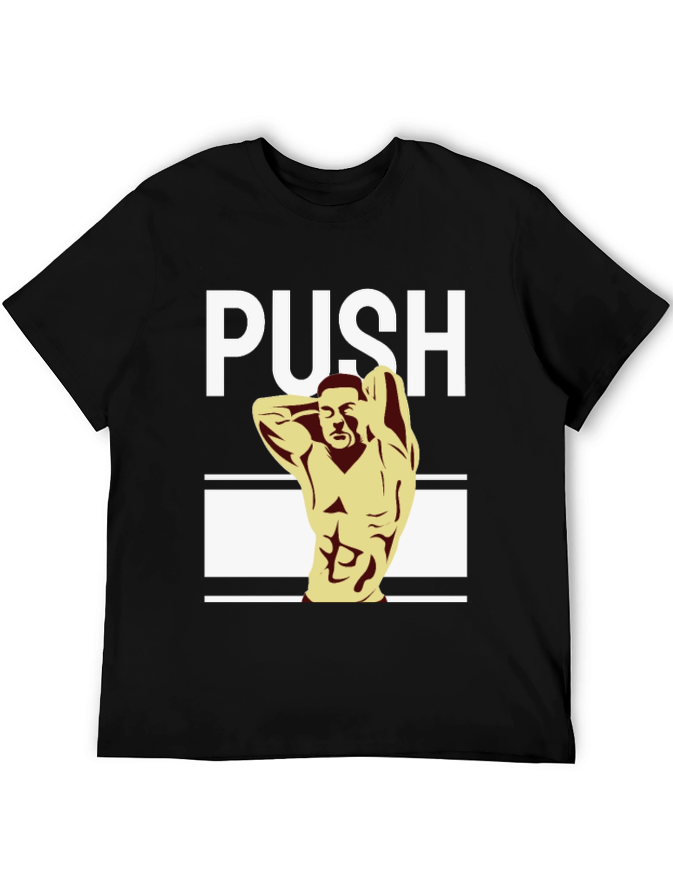 Mens PUSH Graphic T-Shirt - Bodybuilder Design