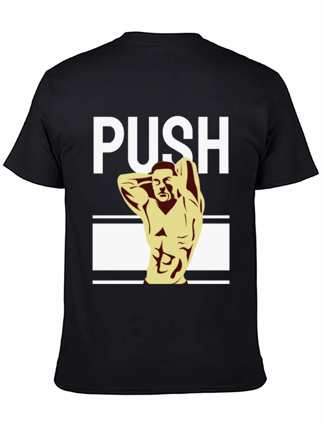 Mens PUSH Graphic T-Shirt - Bodybuilder Design