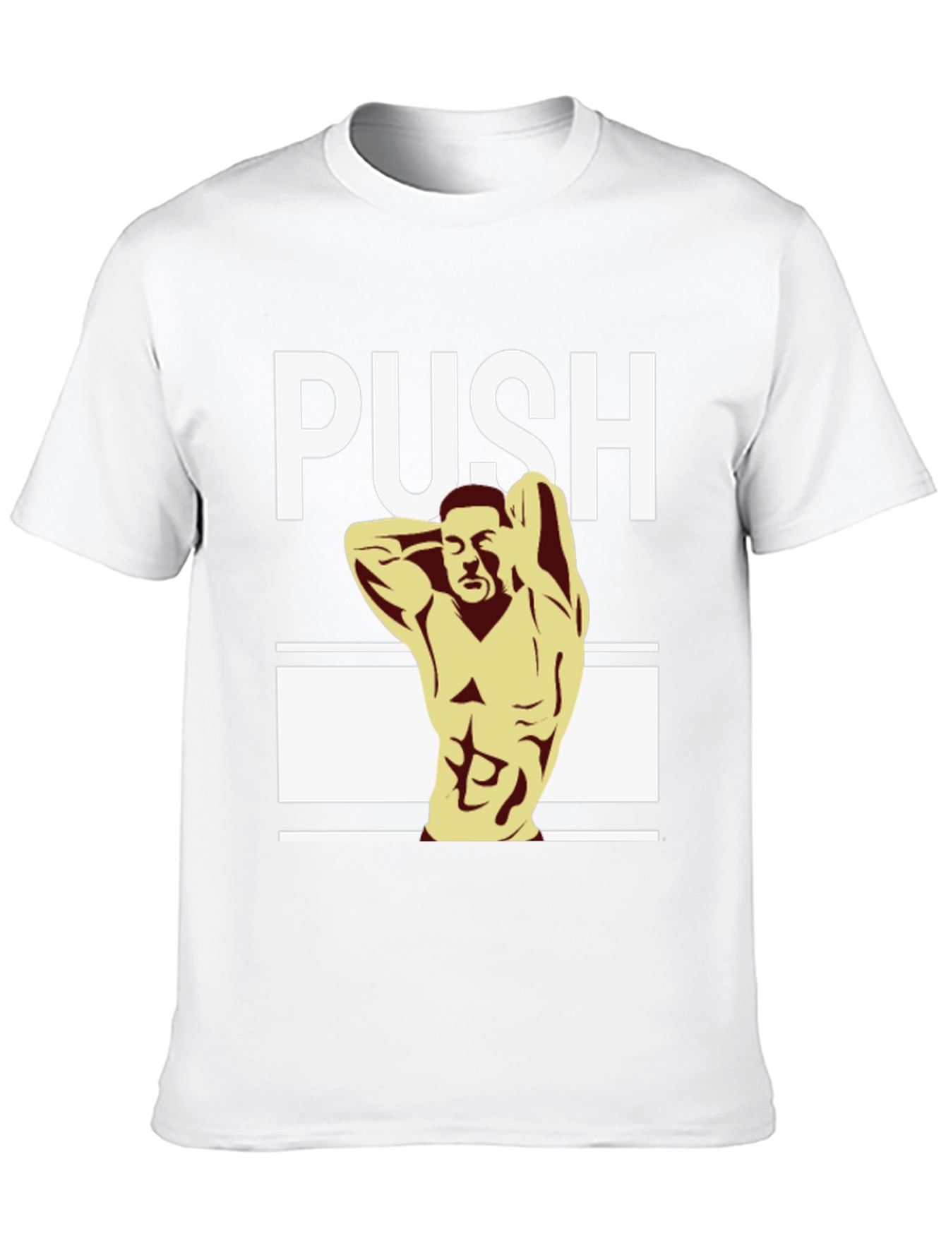 Mens PUSH Graphic T-Shirt - Bodybuilder Design