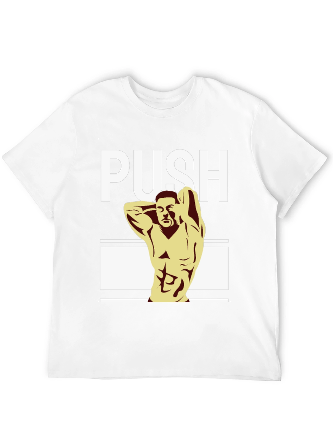 Mens PUSH Graphic T-Shirt - Bodybuilder Design