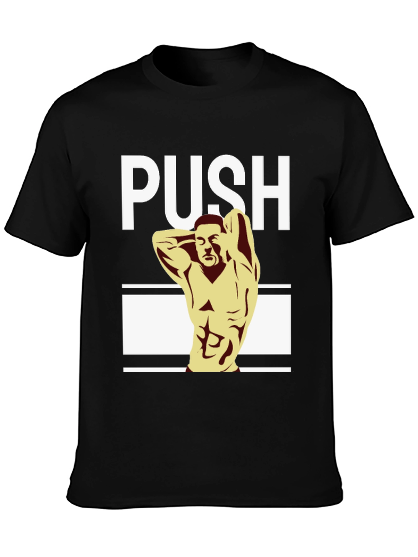 Mens PUSH Graphic T-Shirt - Bodybuilder Design