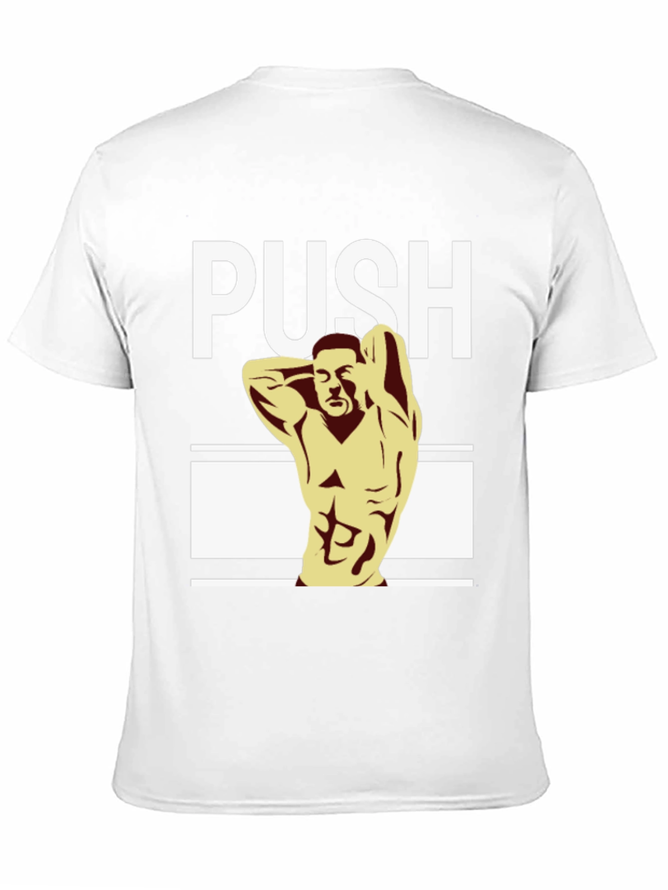 Mens PUSH Graphic T-Shirt - Bodybuilder Design