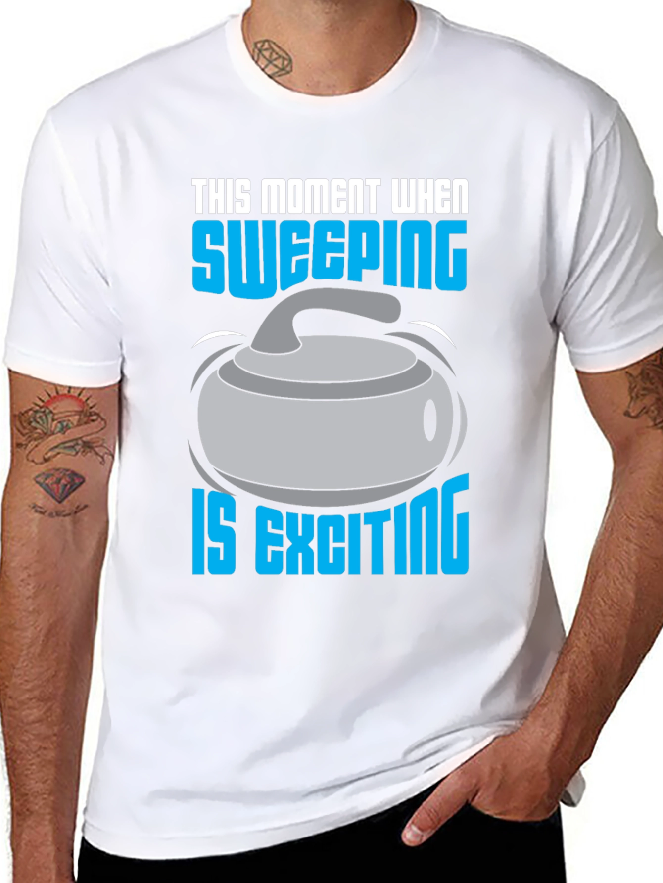 Sweeping is Exciting T-Shirt - Curling Fan Apparel
