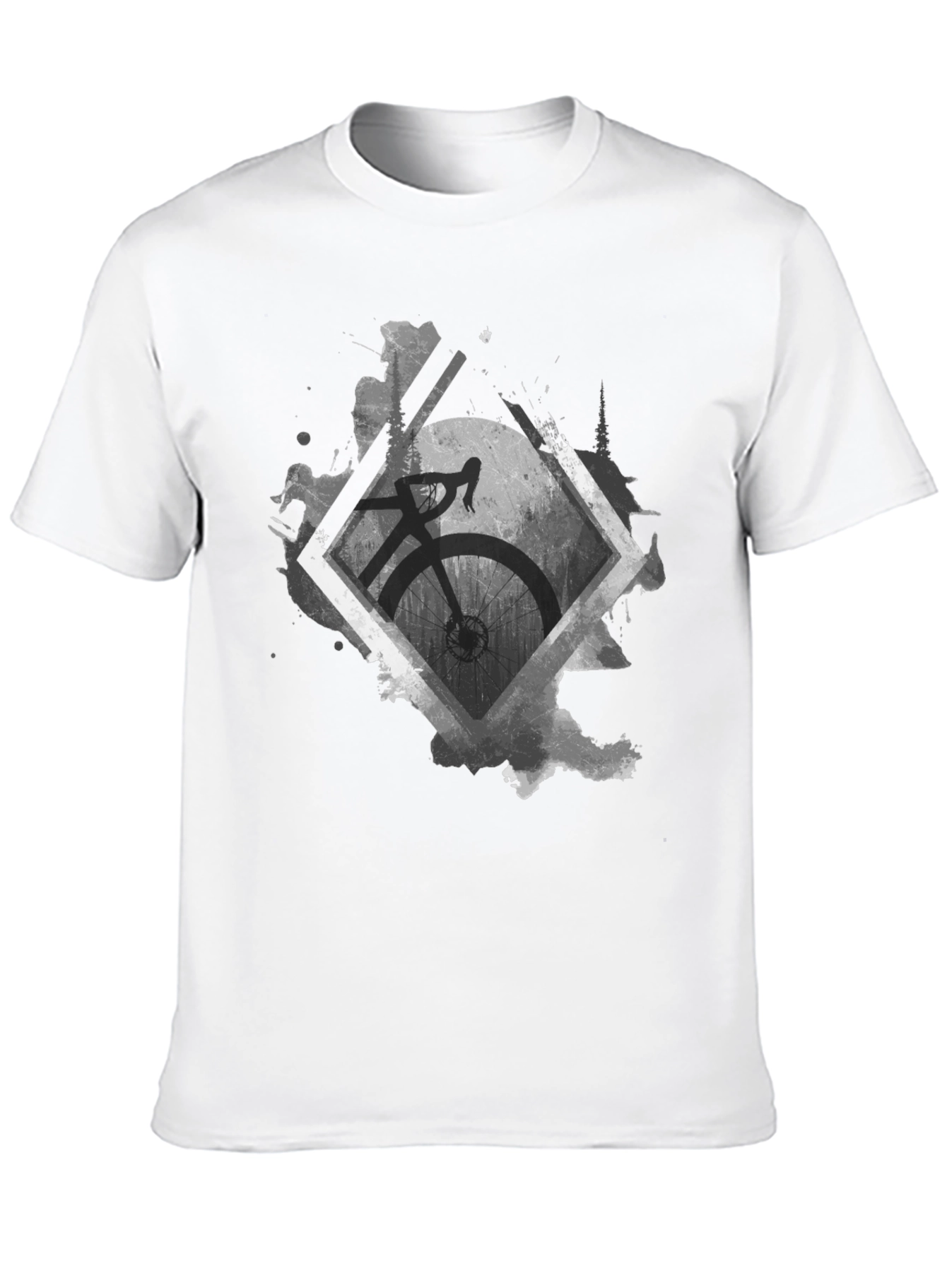 Bicycle Graphic Tee - Stylish Black Cotton Shirt