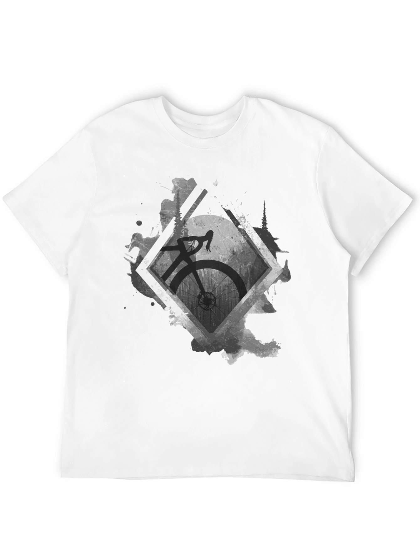 Bicycle Graphic Tee - Stylish Black Cotton Shirt