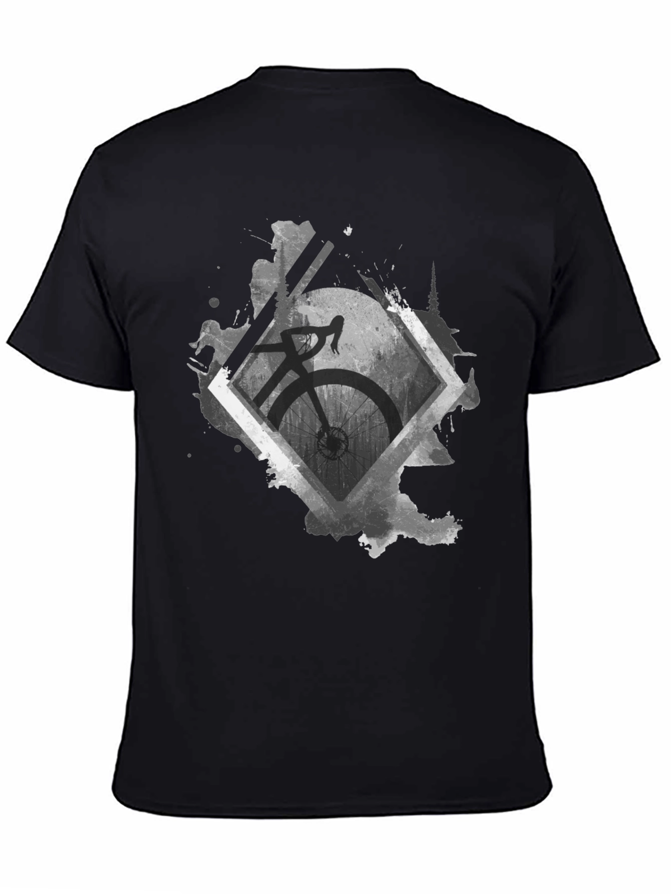 Bicycle Graphic Tee - Stylish Black Cotton Shirt