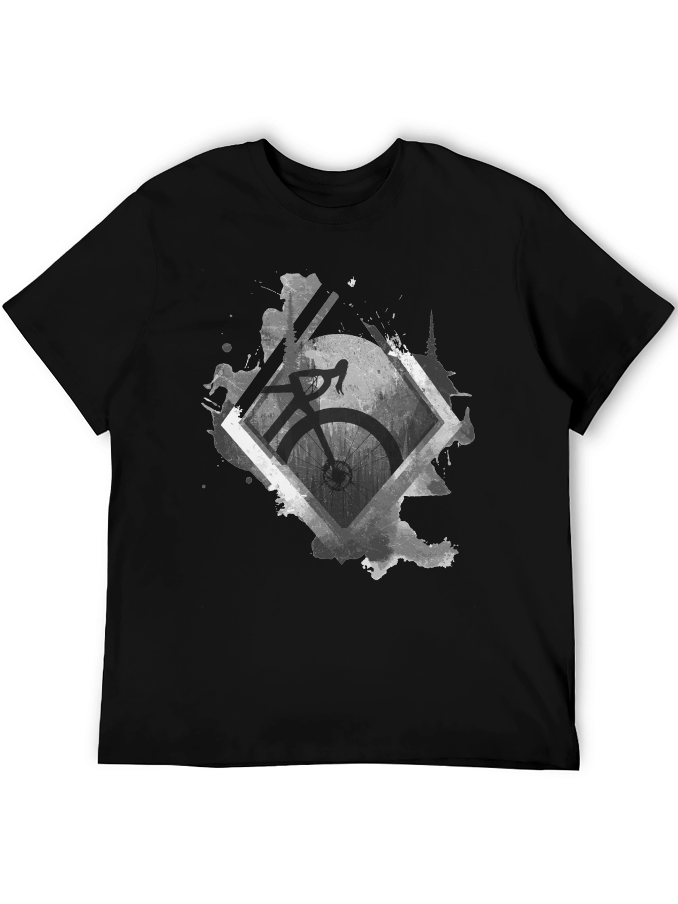 Bicycle Graphic Tee - Stylish Black Cotton Shirt