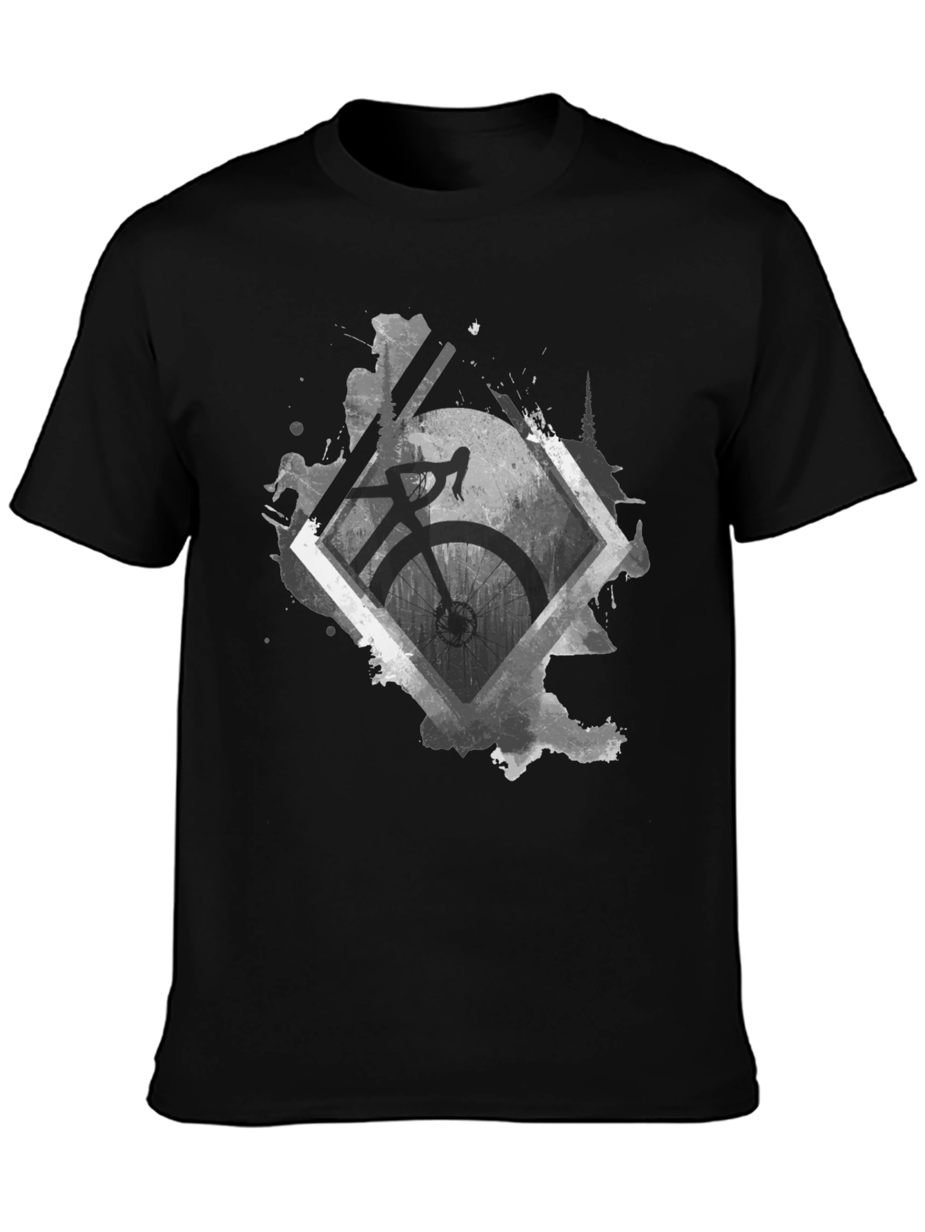 Bicycle Graphic Tee - Stylish Black Cotton Shirt
