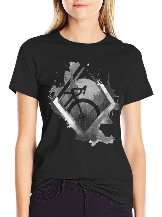 Bicycle Graphic Tee - Stylish Black Cotton Shirt