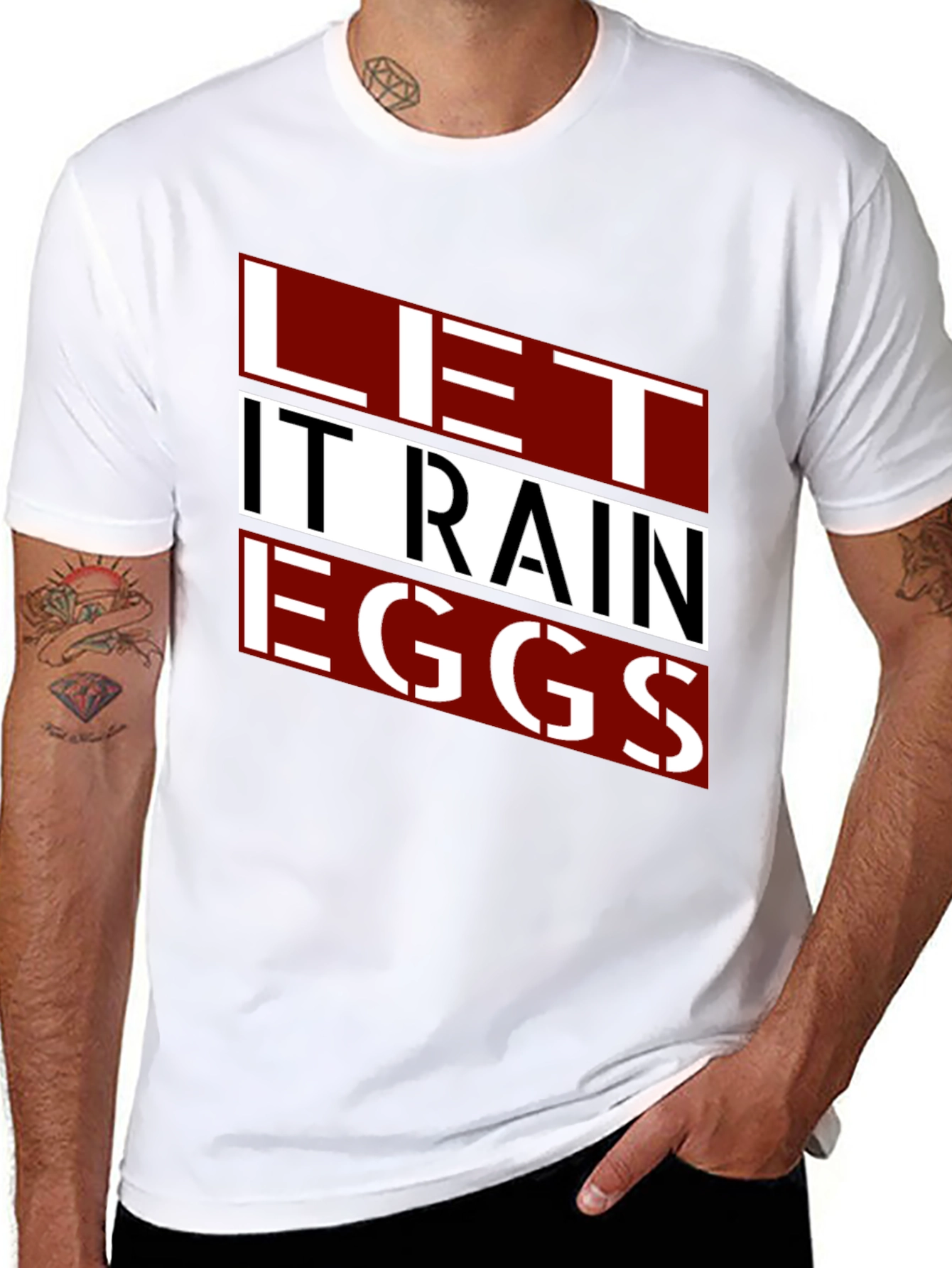 Let It Rain Eggs - Funny Graphic Tee