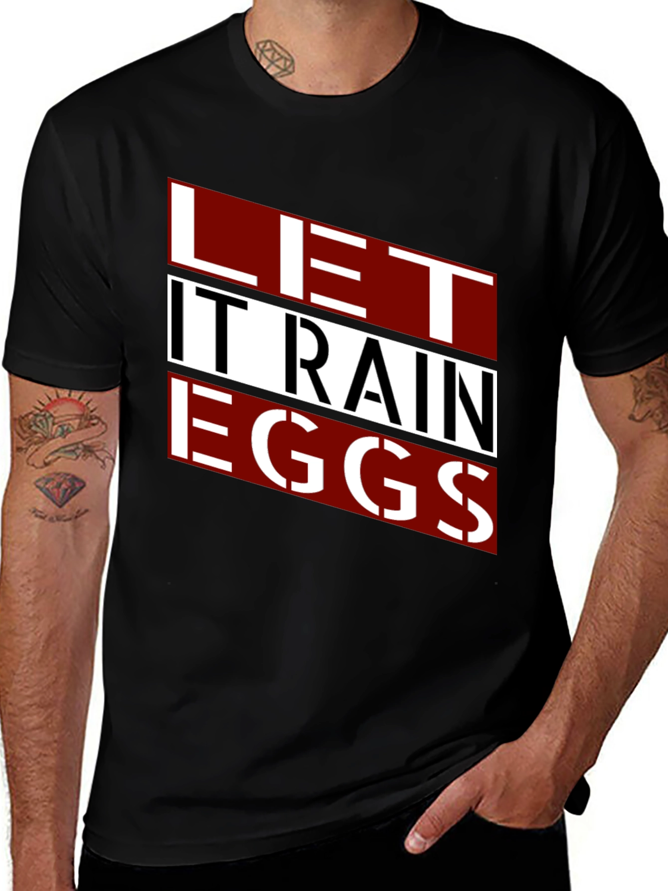 Let It Rain Eggs - Funny Graphic Tee