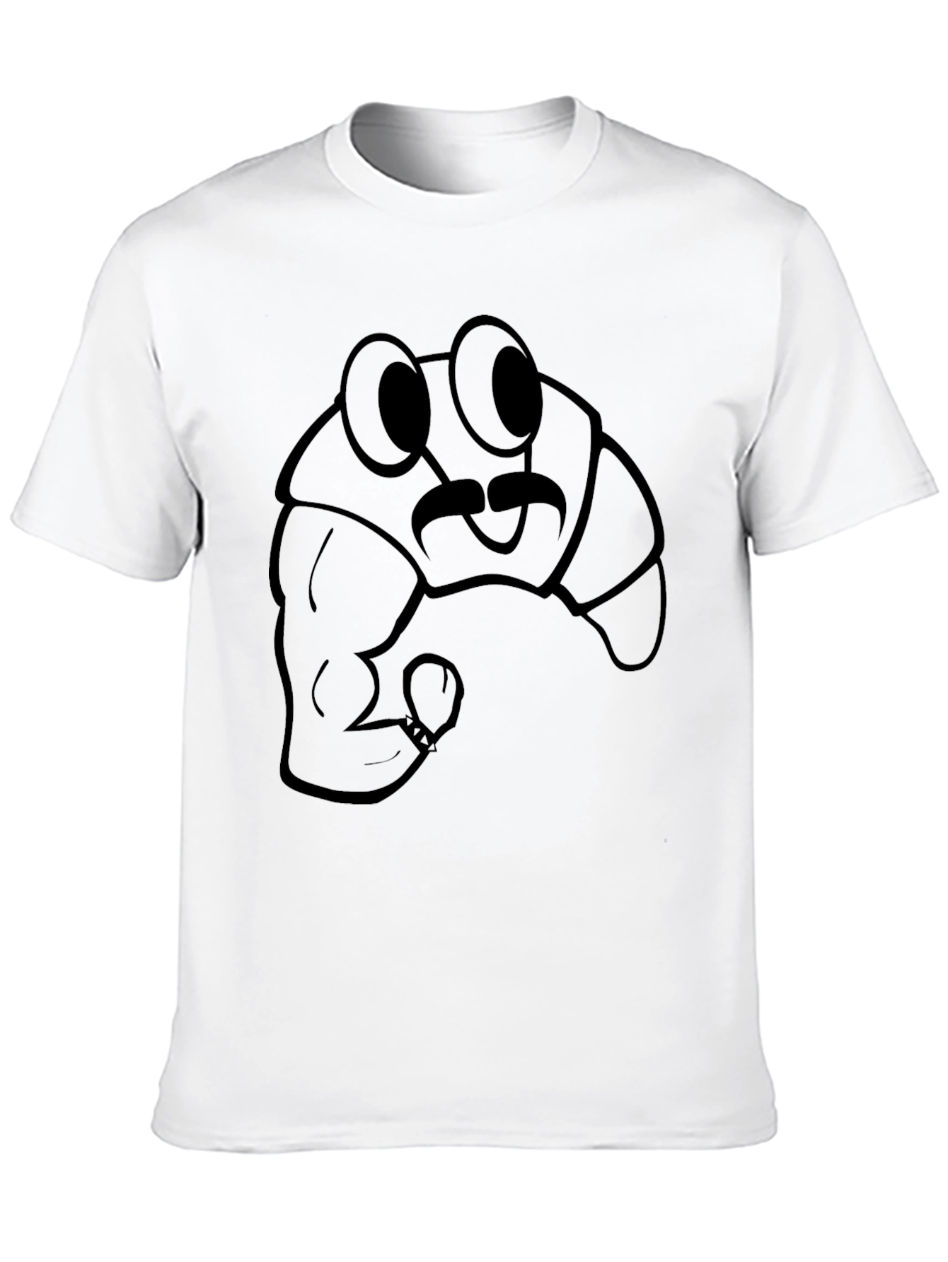 Funny Croissant Boxer T-Shirt - Unique Graphic Tee