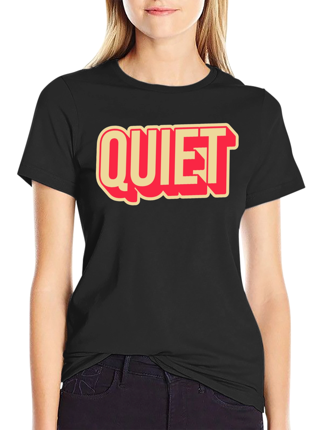 Quiet Graphic Tee - Retro Style T-Shirt