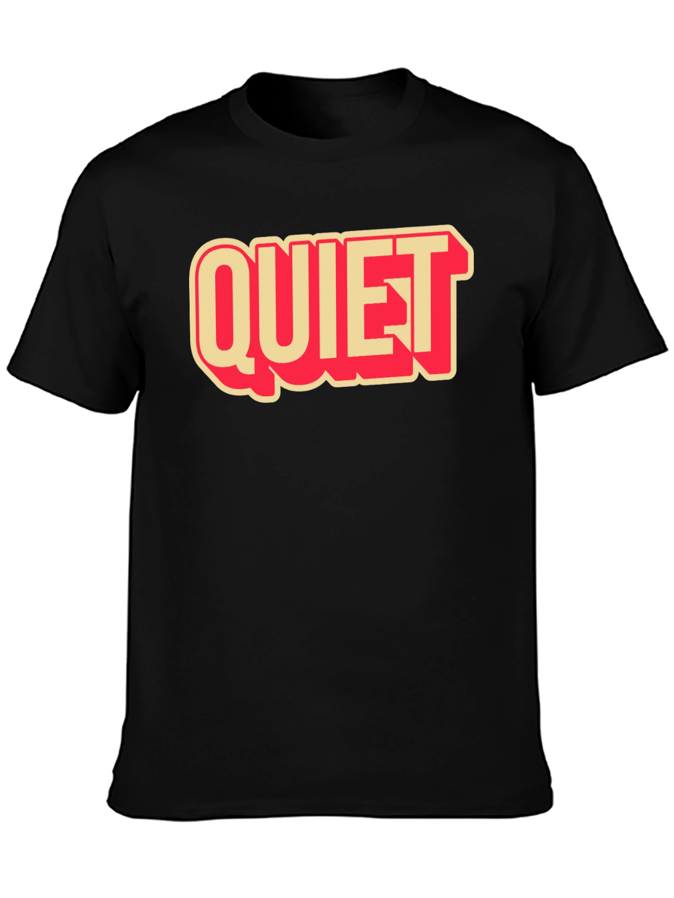 Quiet Graphic Tee - Retro Style T-Shirt