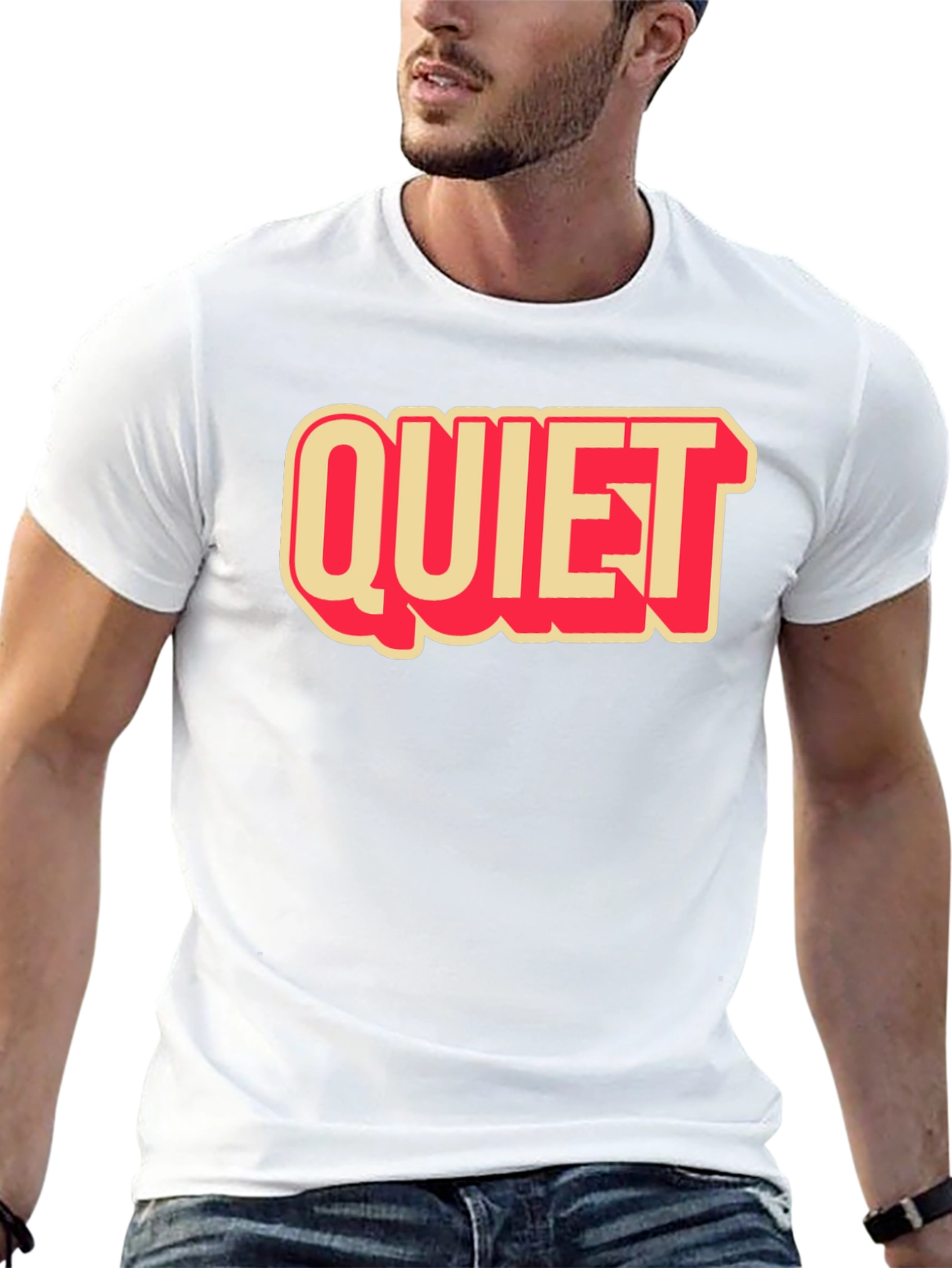 Quiet Graphic Tee - Retro Style T-Shirt