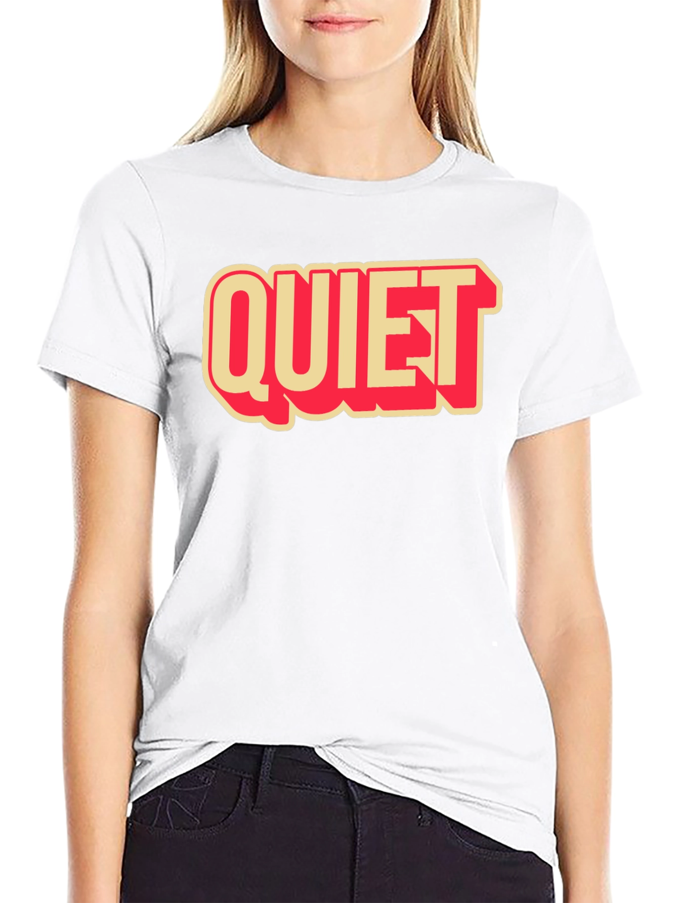 Quiet Graphic Tee - Retro Style T-Shirt