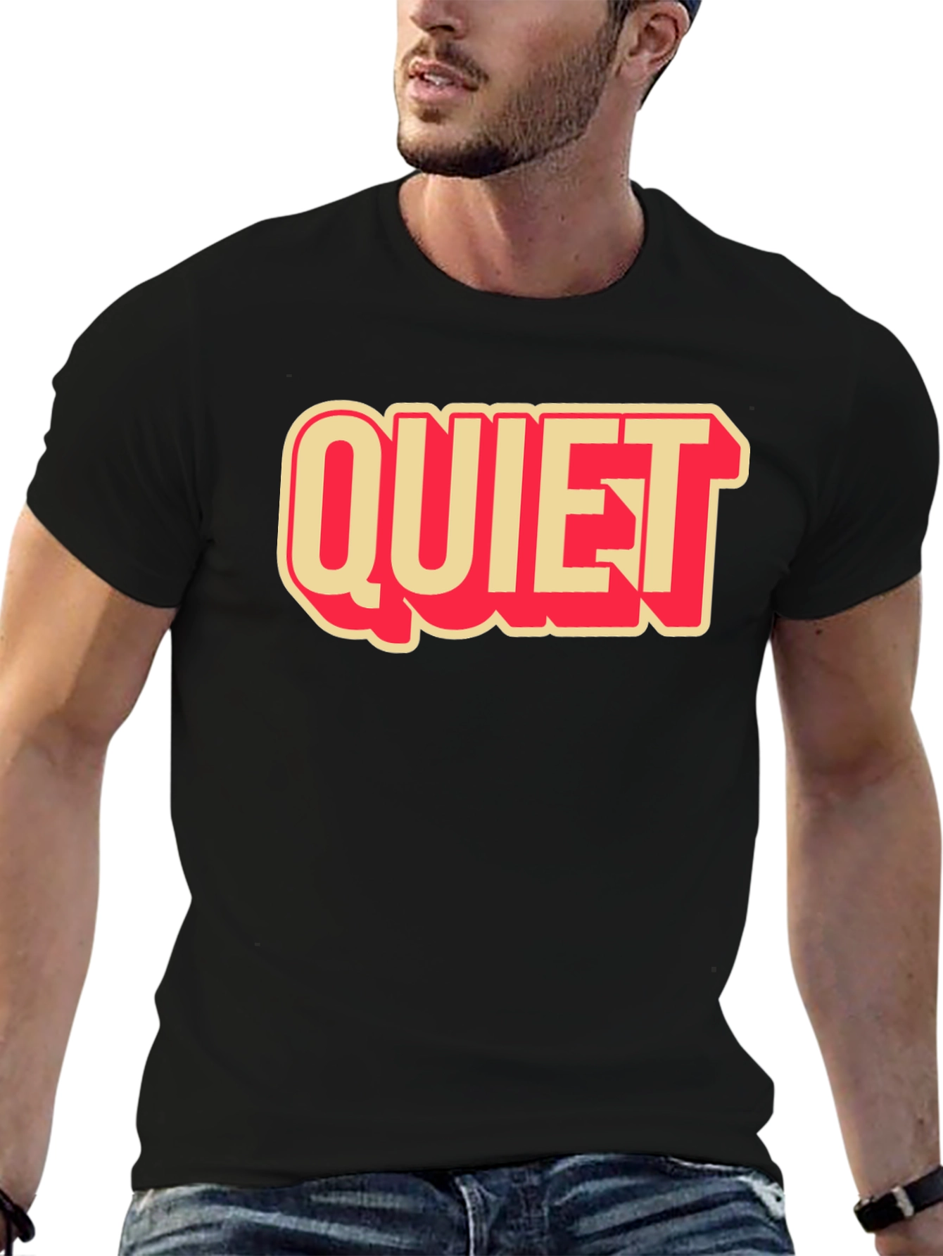 Quiet Graphic Tee - Retro Style T-Shirt