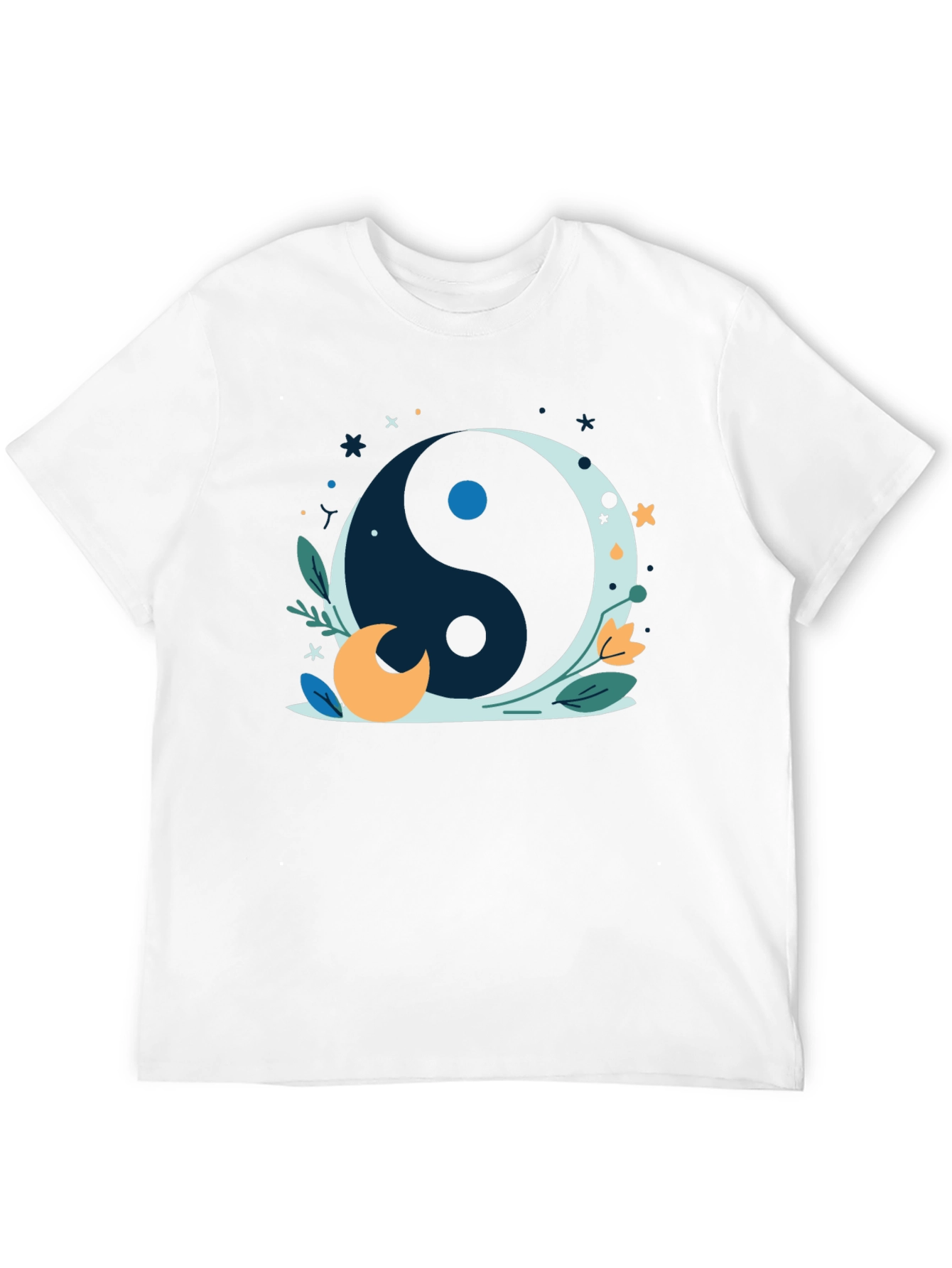 Yin Yang Moon Black T-Shirt