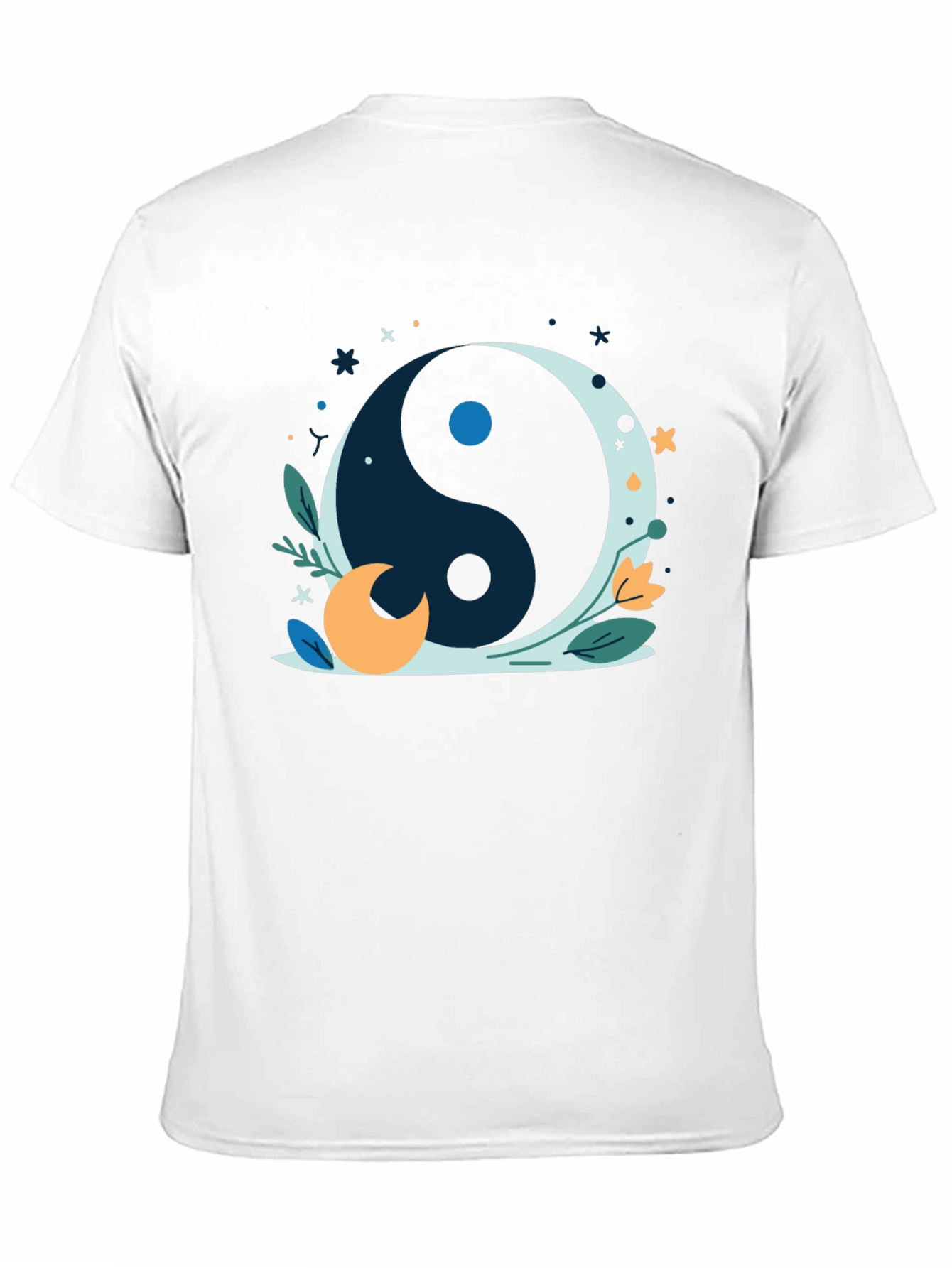 Yin Yang Moon Black T-Shirt