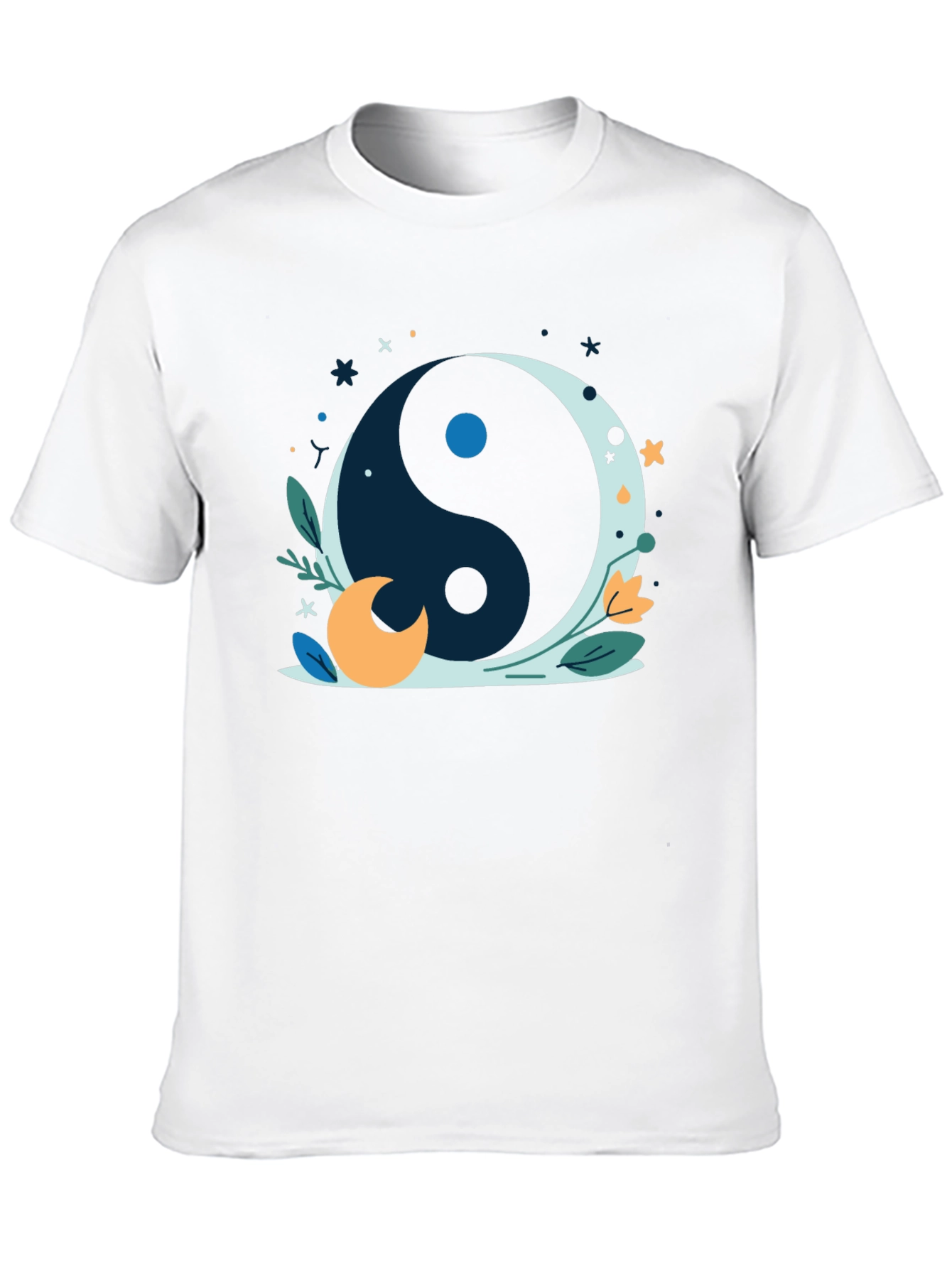 Yin Yang Moon Black T-Shirt