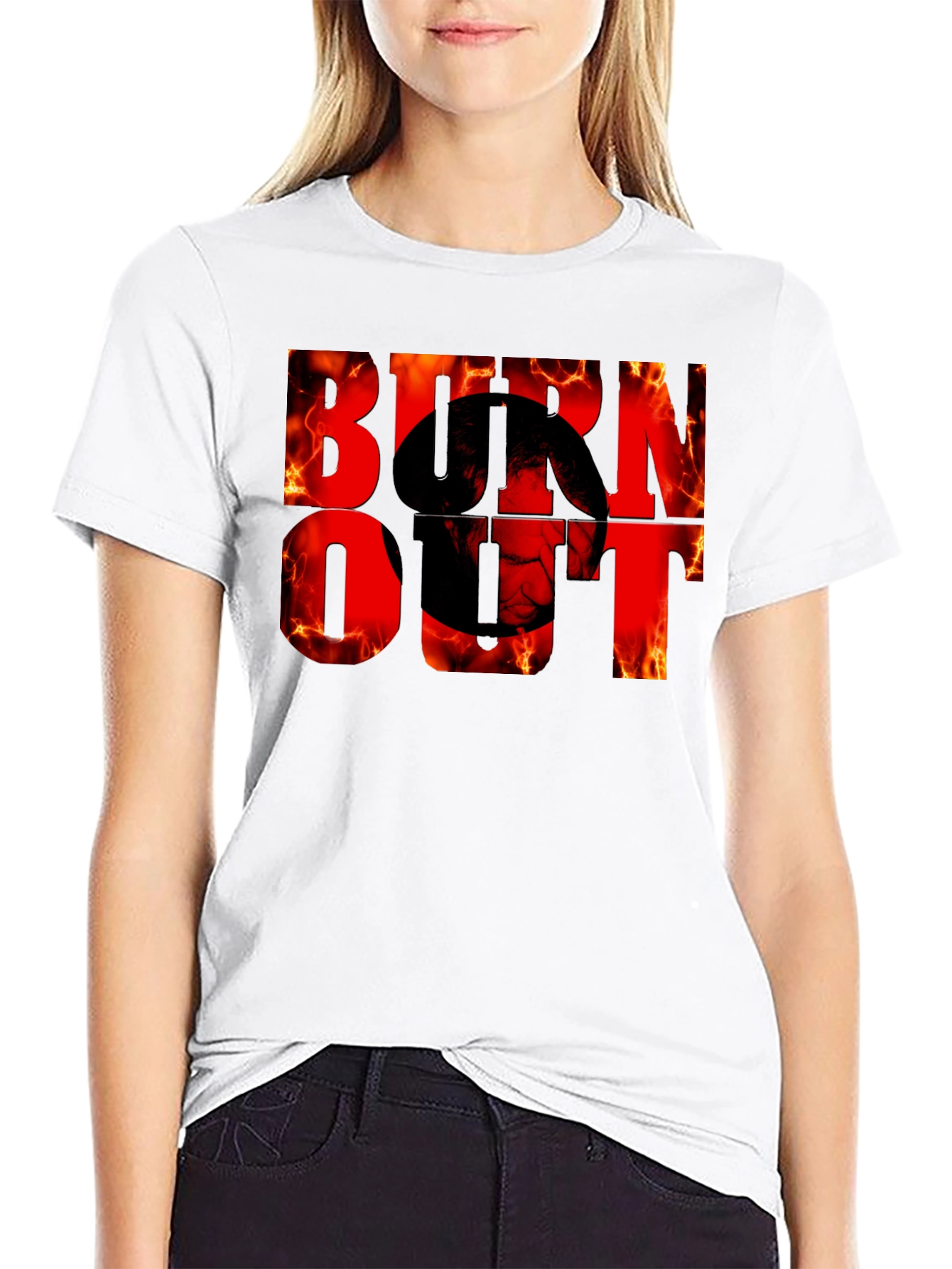 Burnout Graphic Tee - Fiery Design
