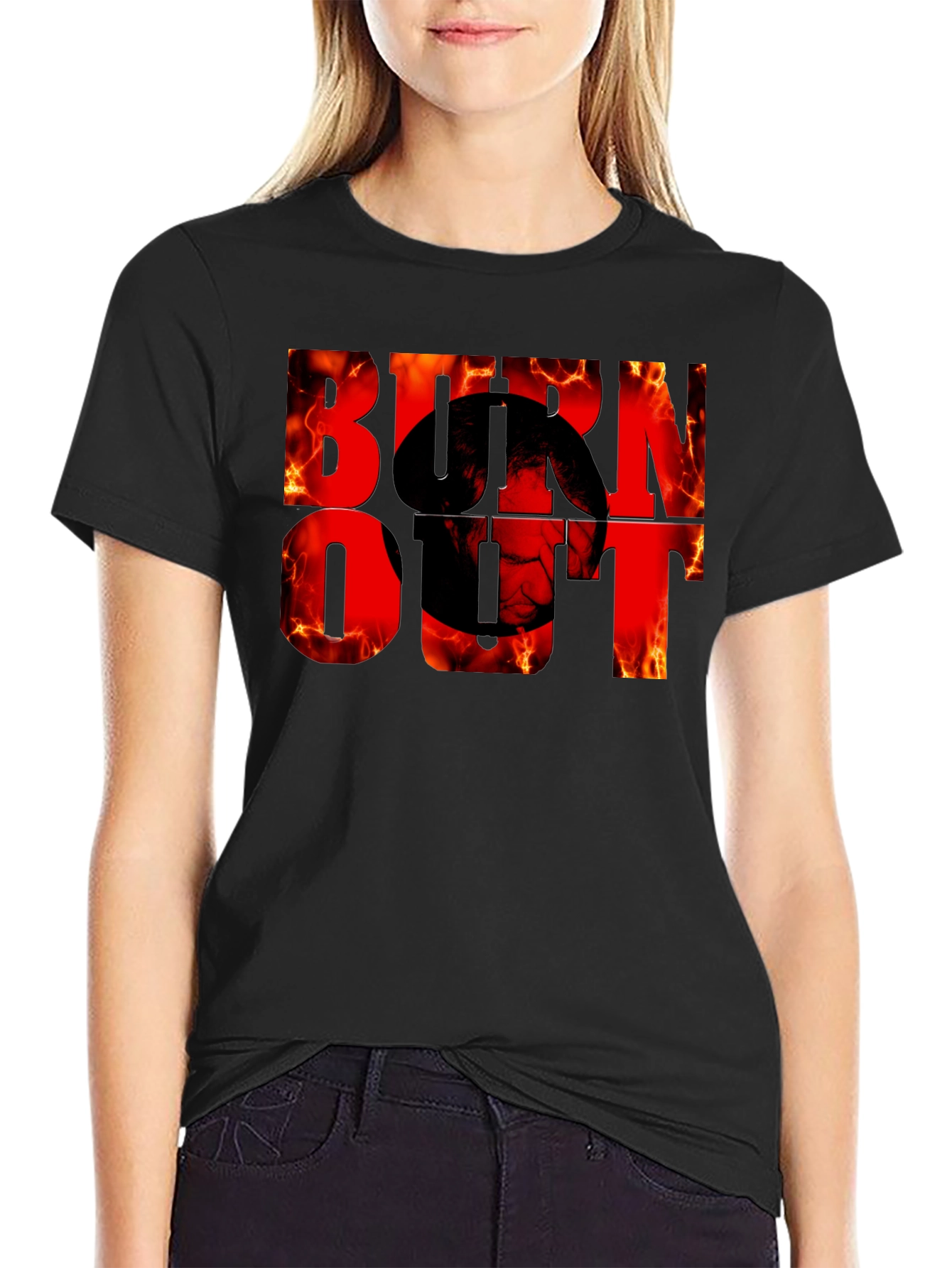 Burnout Graphic Tee - Fiery Design
