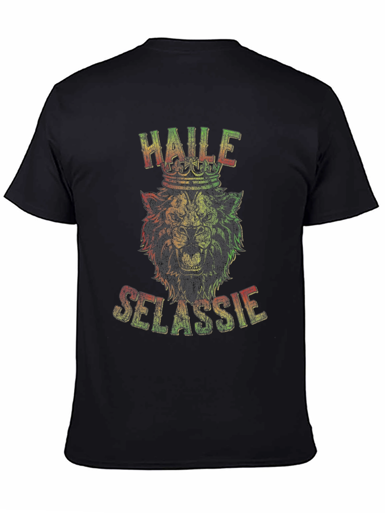 Haile Selassie Lion Graphic T-Shirt