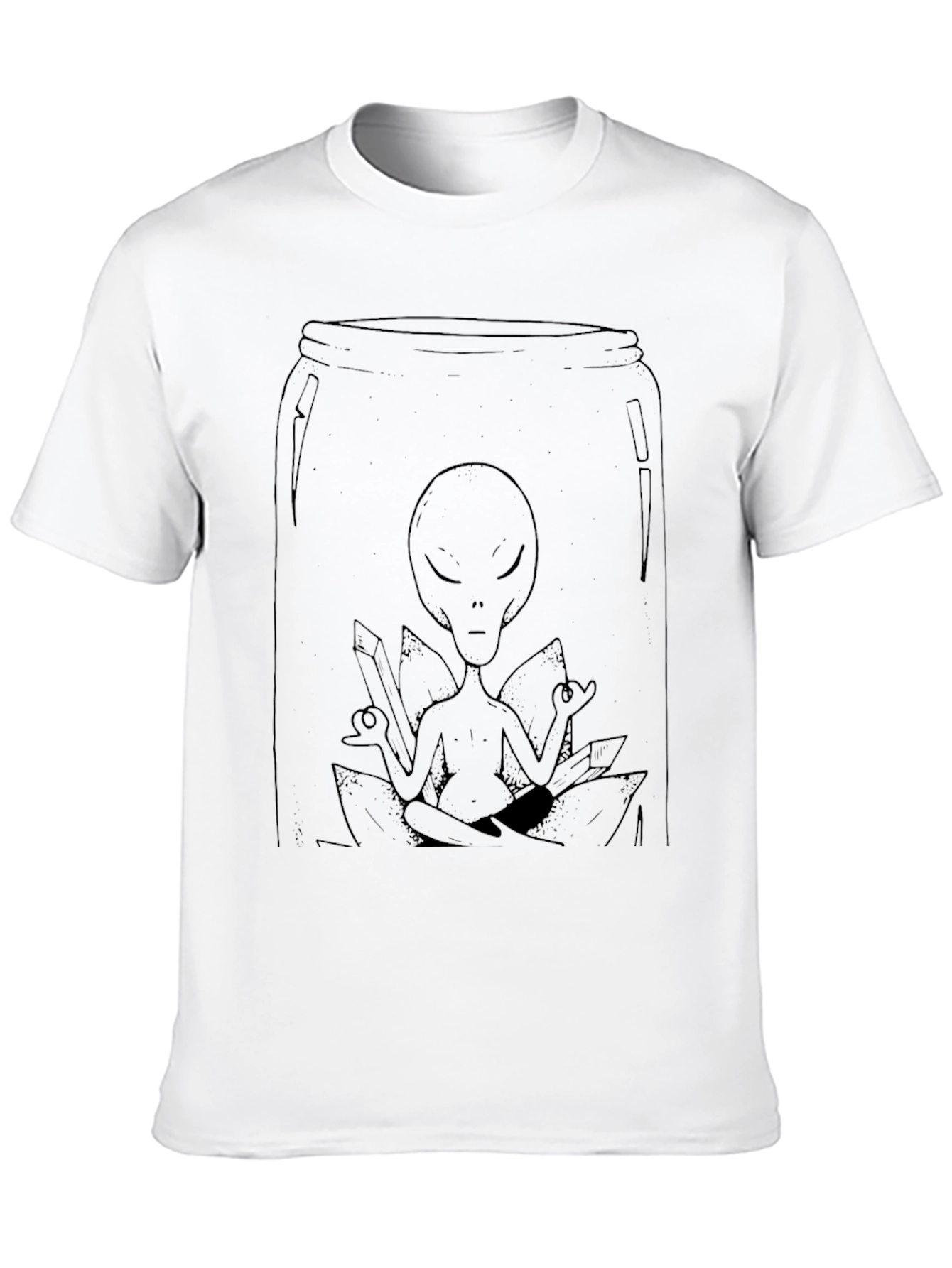 Alien Meditation Black T-Shirt