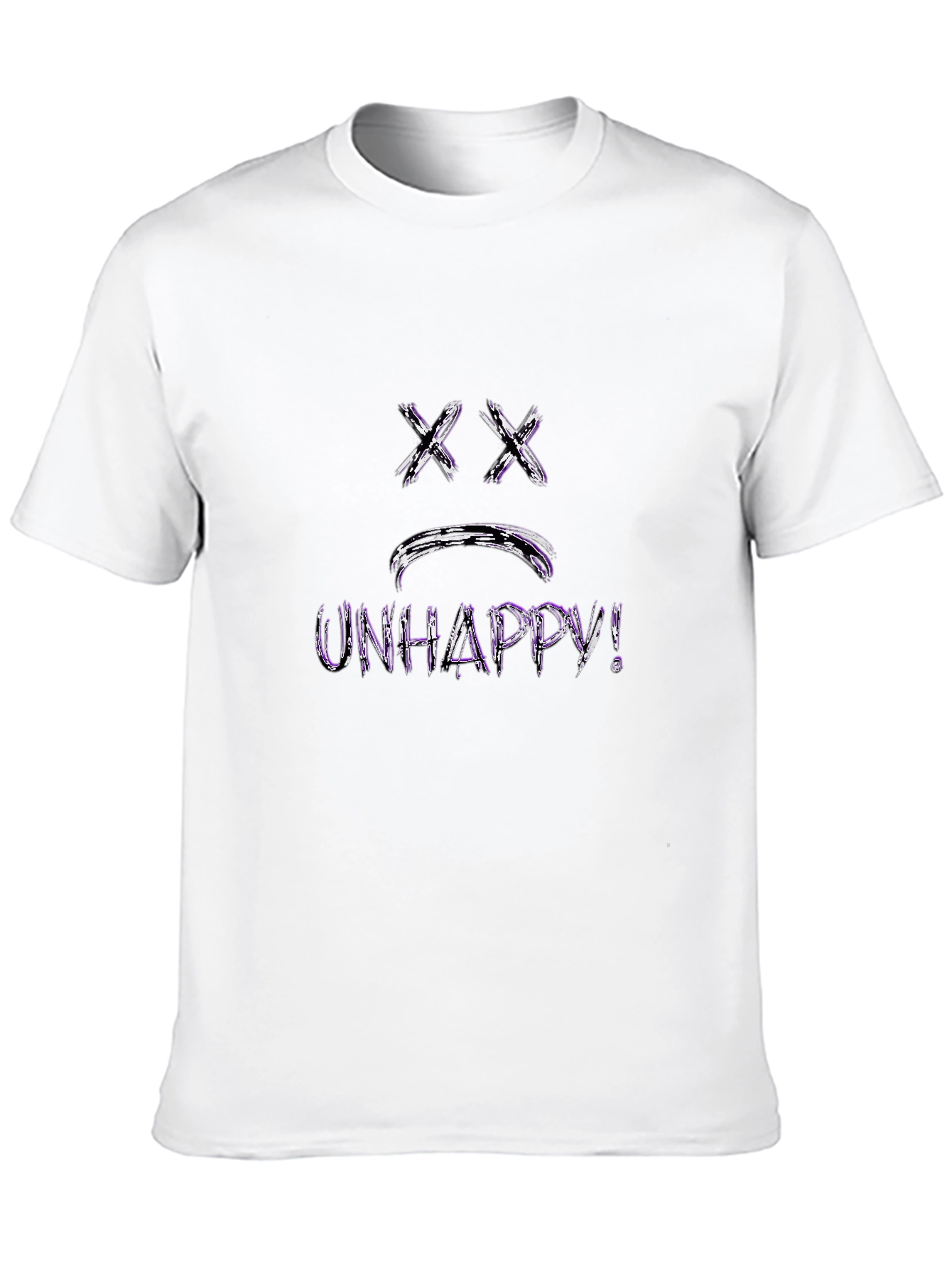Unhappy Graphic Black T-Shirt