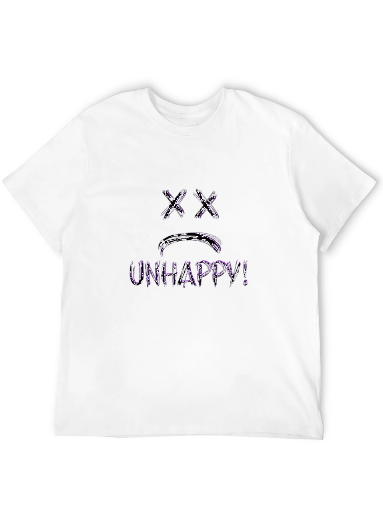 Unhappy Graphic Black T-Shirt