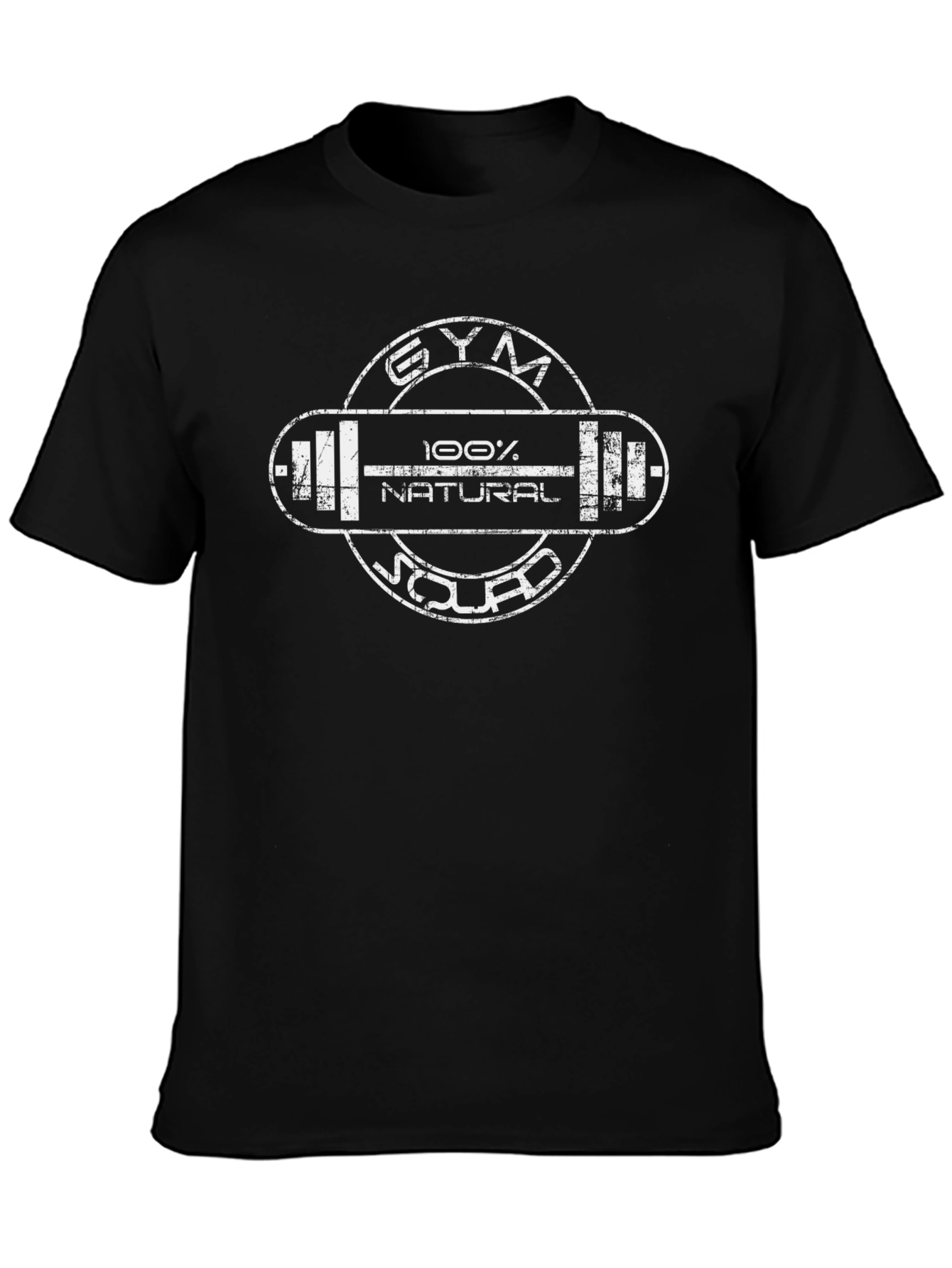 Gym Squad 100% Natural Graphic Tee - Black