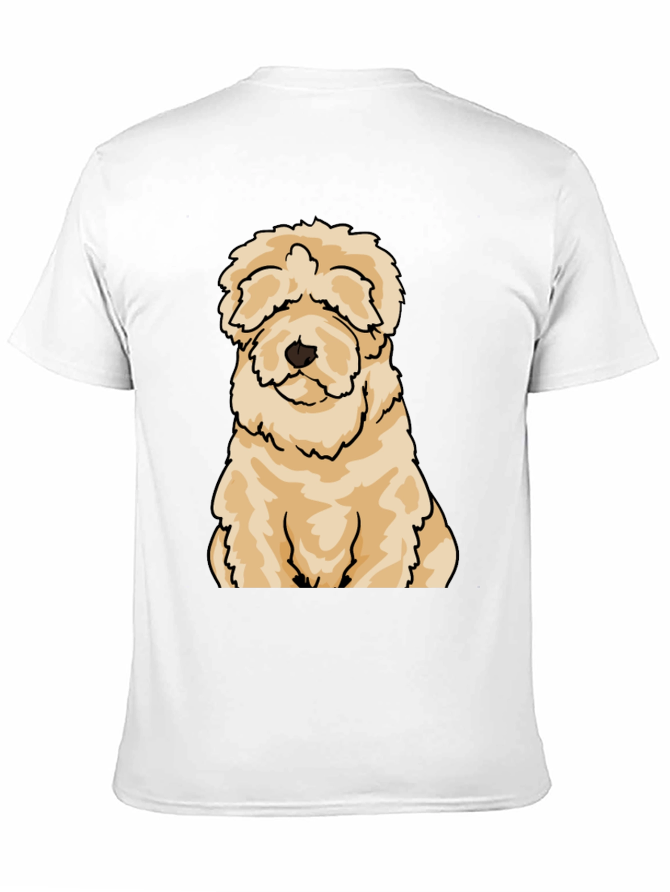 Cute Dog Cartoon T-Shirt - Black